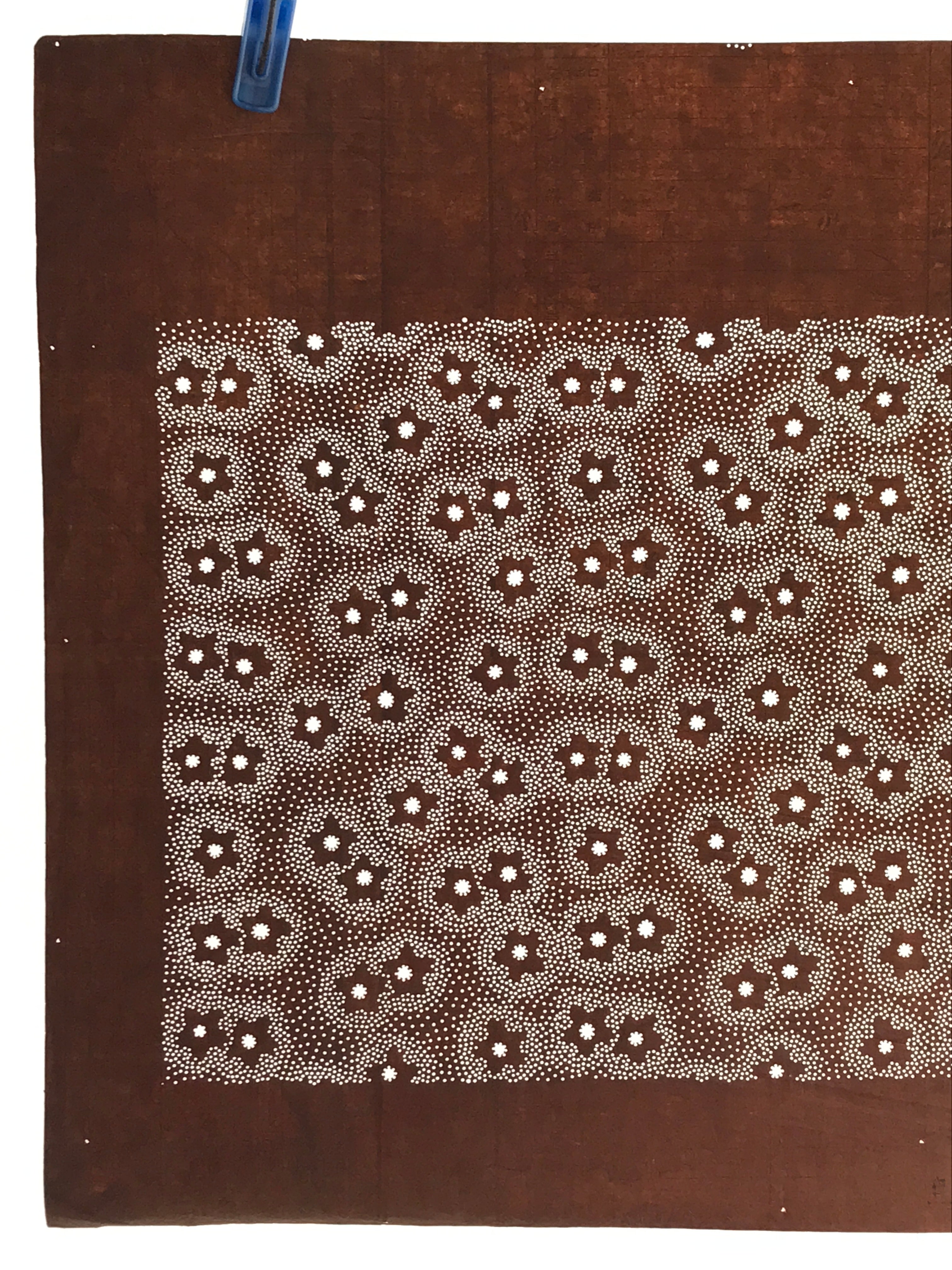 Japanese Antique Ise Katagami Paper Kimono Stencil Cherry Blossom Design A616