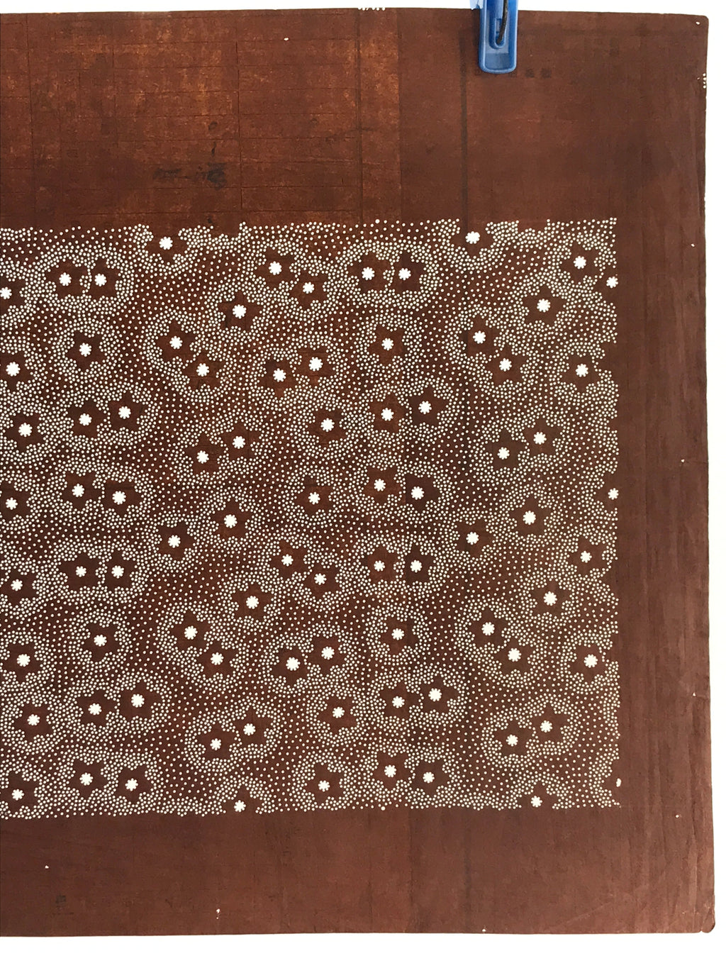 Japanese Antique Ise Katagami Paper Kimono Stencil Cherry Blossom Design A616