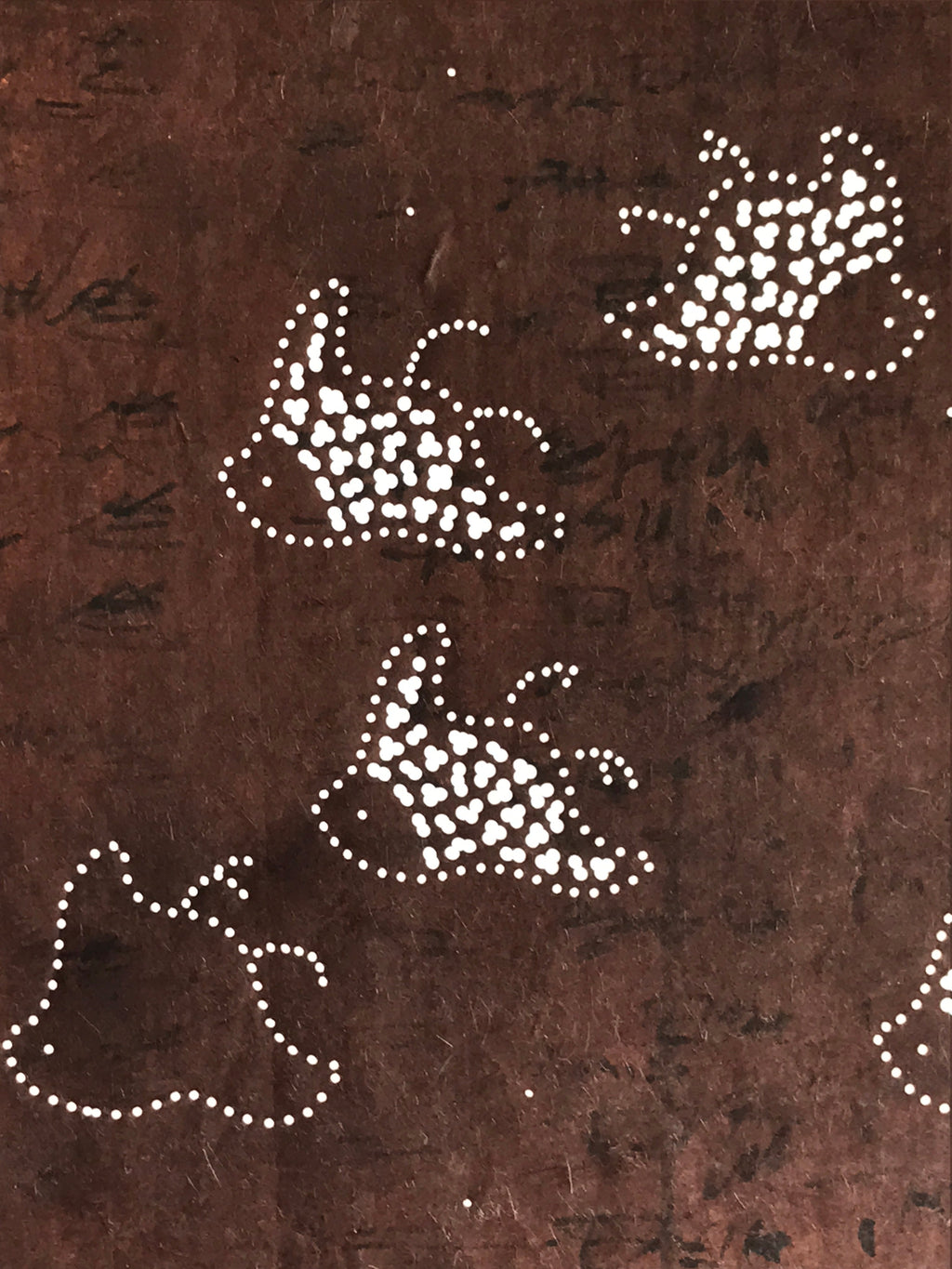 Japanese Antique Ise Katagami Paper Kimono Stencil Chidori Bird Design A611