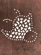 Japanese Antique Ise Katagami Paper Kimono Stencil Chidori Bird Design A611