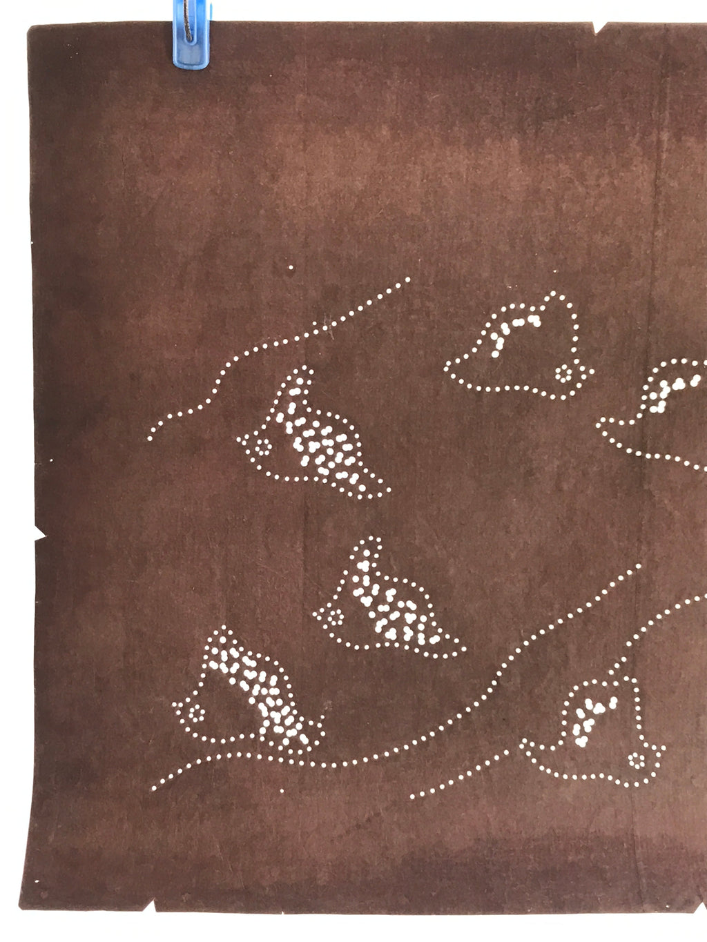 Japanese Antique Ise Katagami Paper Kimono Stencil Chidori Bird Design A612