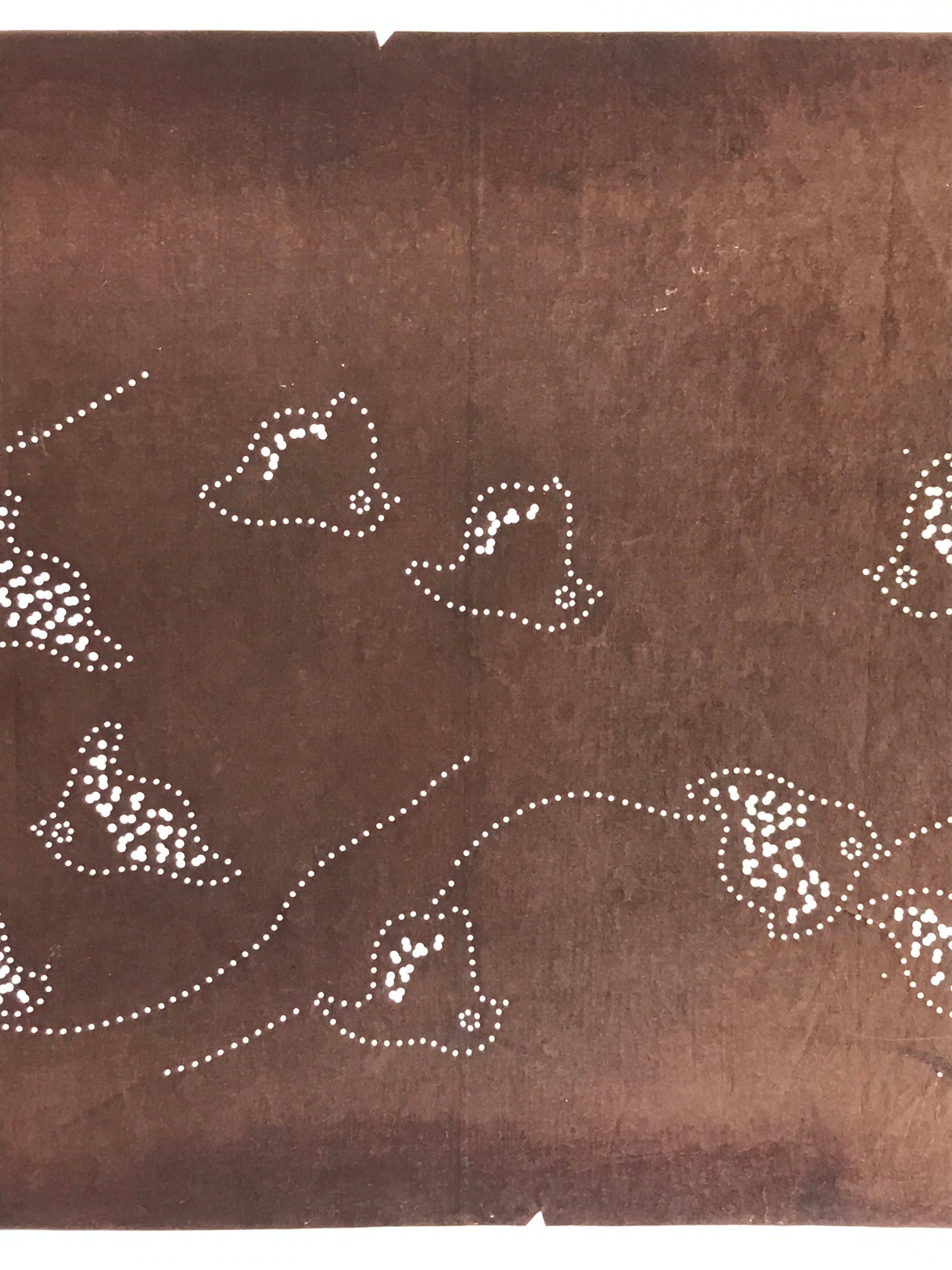 Japanese Antique Ise Katagami Paper Kimono Stencil Chidori Bird Design A612