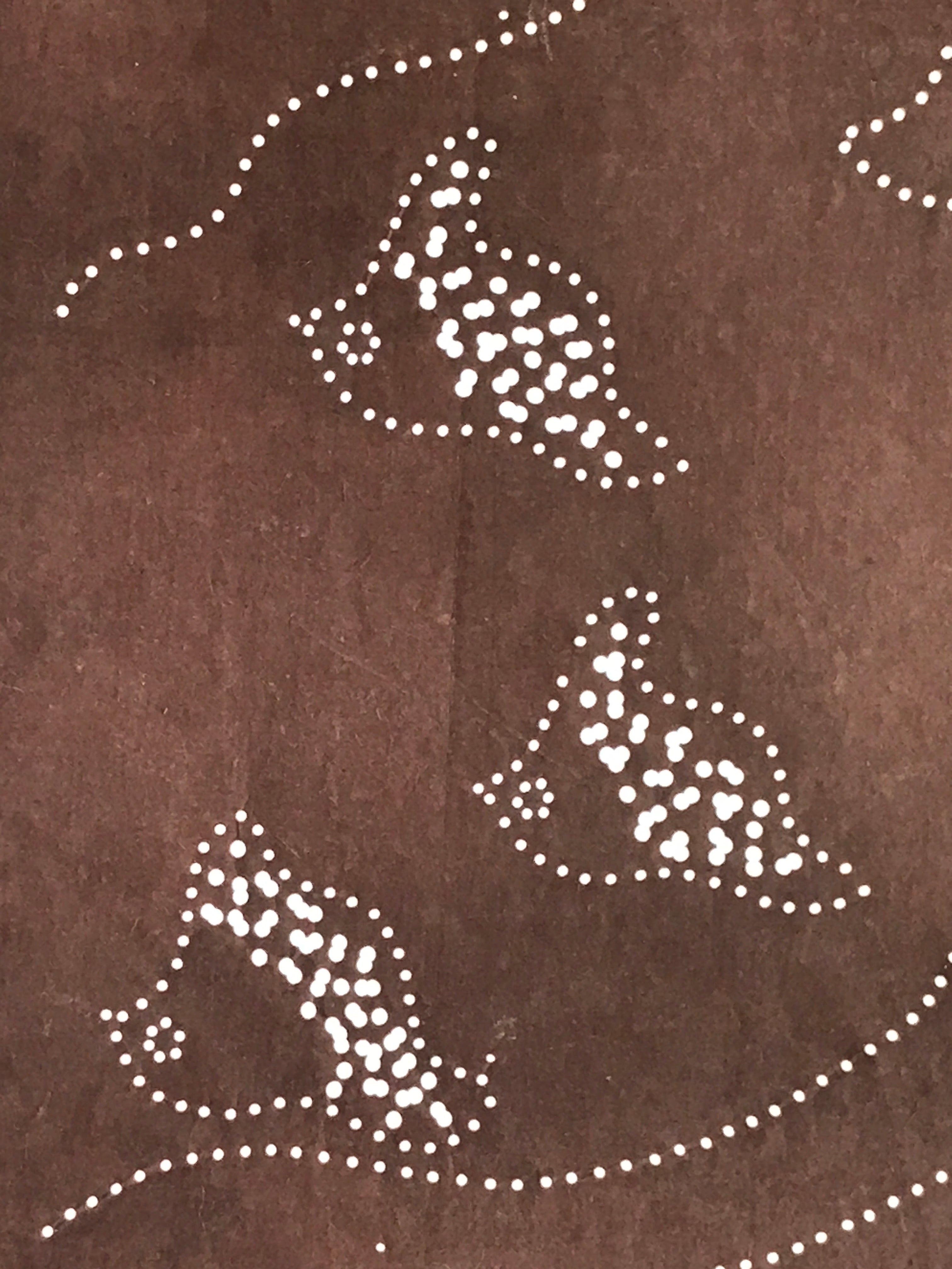 Japanese Antique Ise Katagami Paper Kimono Stencil Chidori Bird Design A612