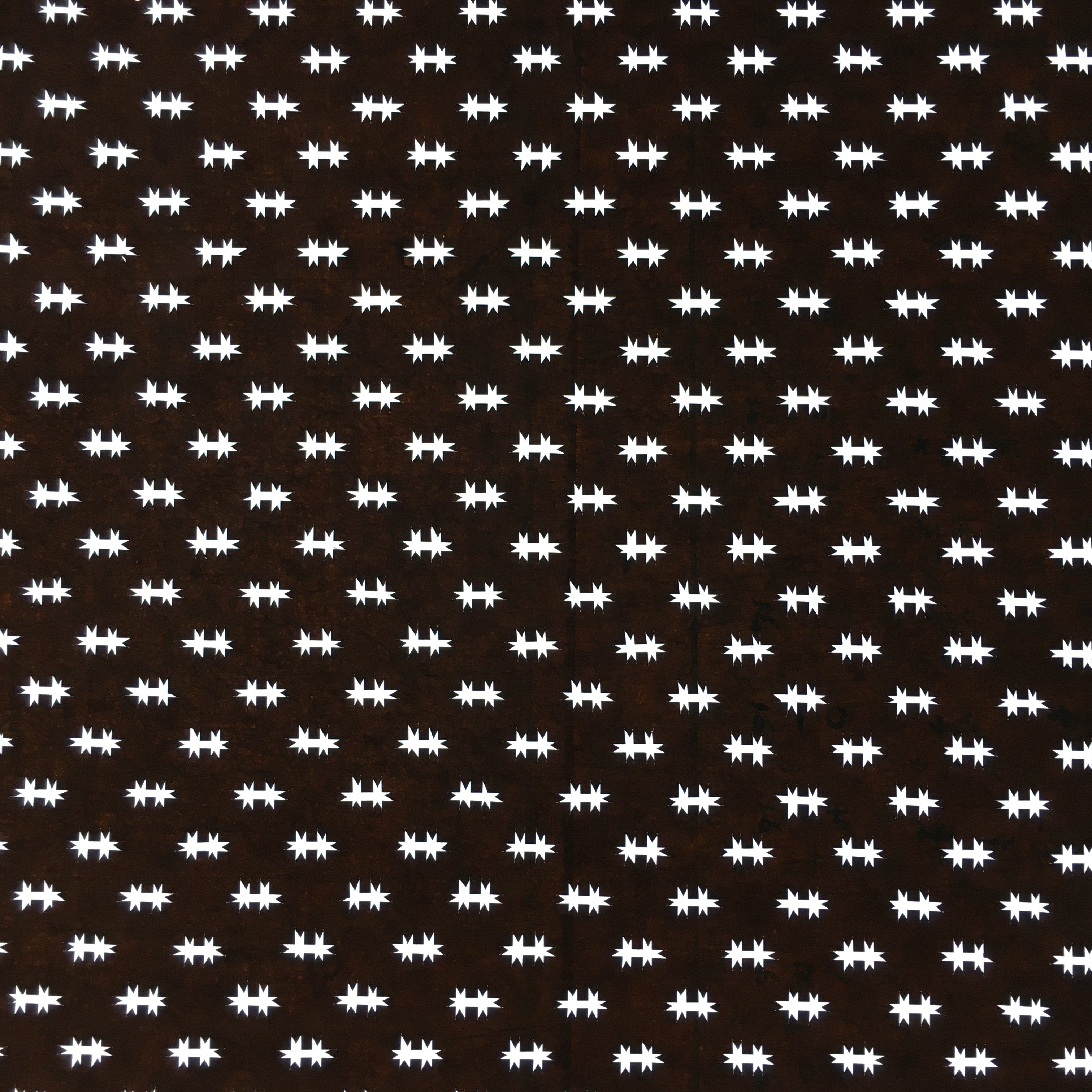 Japanese Antique Ise Katagami Paper Kimono Stencil Edo Abstract Design A410