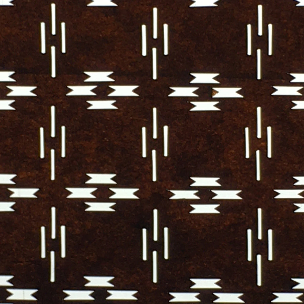 Japanese Antique Ise Katagami Paper Kimono Stencil Edo Abstract Geometric Patter