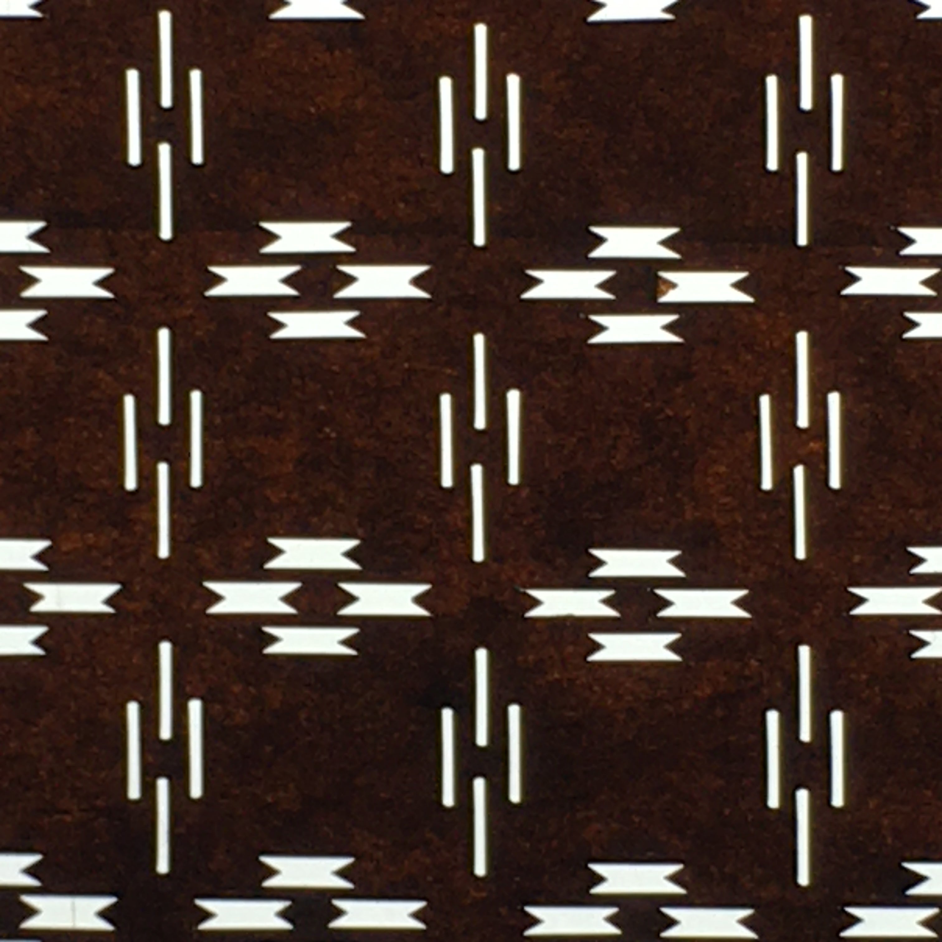 Japanese Antique Ise Katagami Paper Kimono Stencil Edo Abstract Geometric Patter