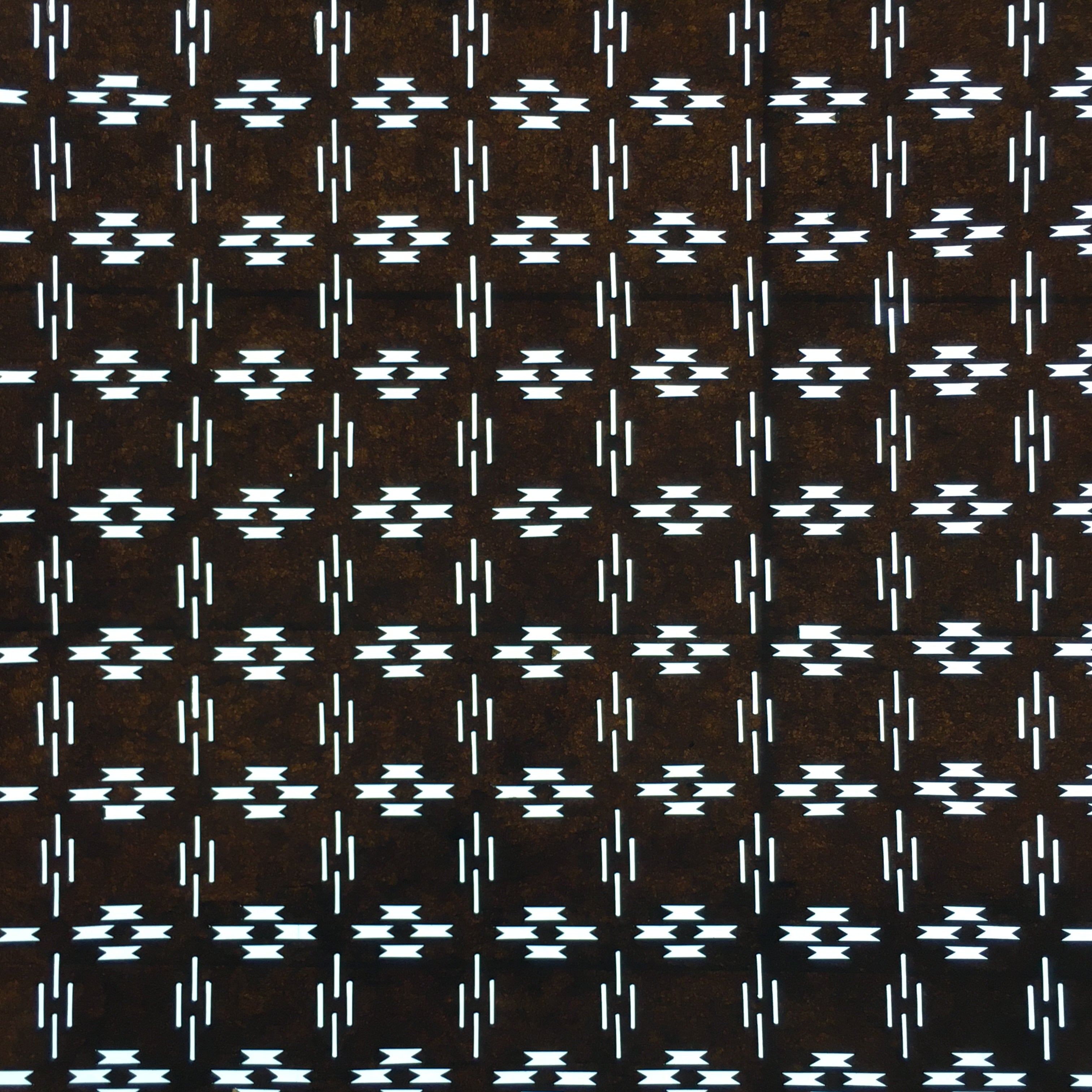 Japanese Antique Ise Katagami Paper Kimono Stencil Edo Abstract Geometric Patter