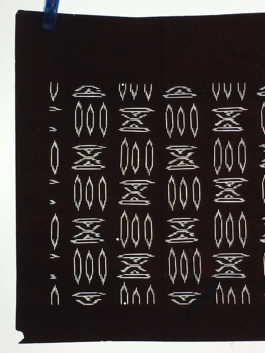 Japanese Antique Ise Katagami Paper Kimono Stencil Edo Abstract Pattern A579