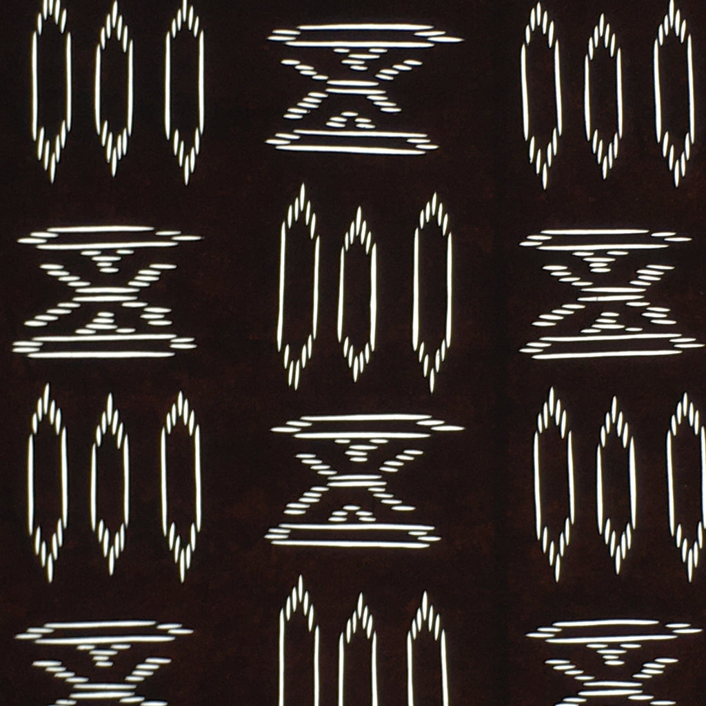 Japanese Antique Ise Katagami Paper Kimono Stencil Edo Abstract Pattern A579