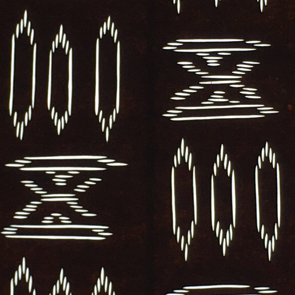 Japanese Antique Ise Katagami Paper Kimono Stencil Edo Abstract Pattern A579