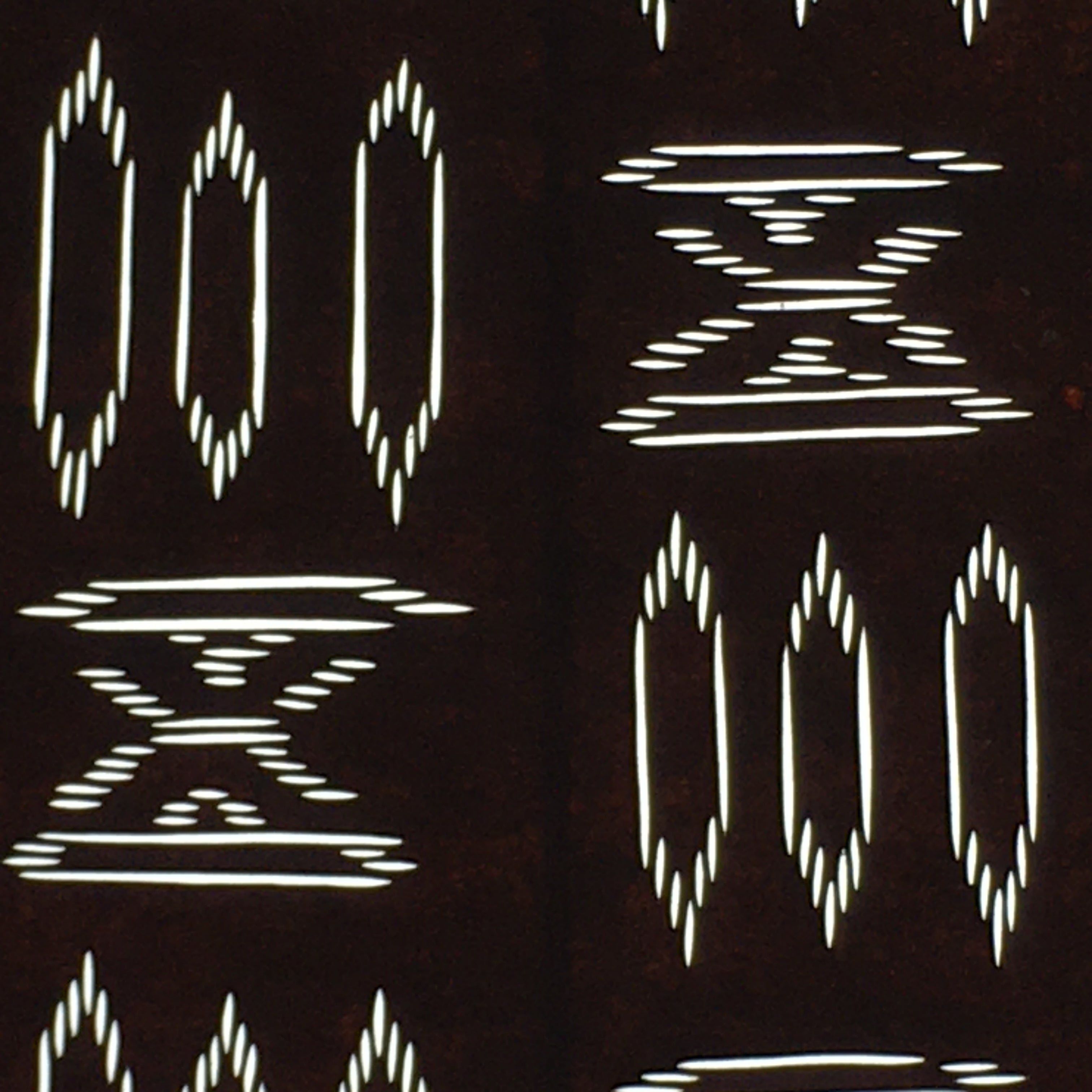 Japanese Antique Ise Katagami Paper Kimono Stencil Edo Abstract Pattern A579