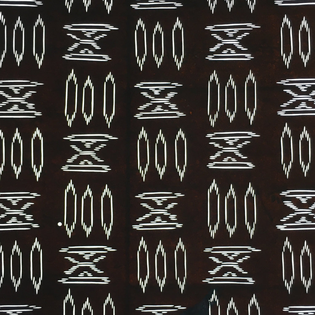 Japanese Antique Ise Katagami Paper Kimono Stencil Edo Abstract Pattern A579