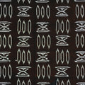 Japanese Antique Ise Katagami Paper Kimono Stencil Edo Abstract Pattern A579