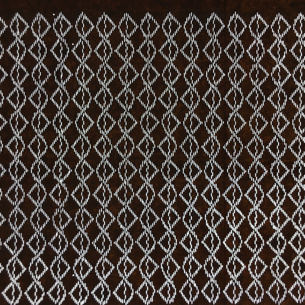 Japanese Antique Ise Katagami Paper Kimono Stencil Edo Chain Wavy Zig-Zag A445