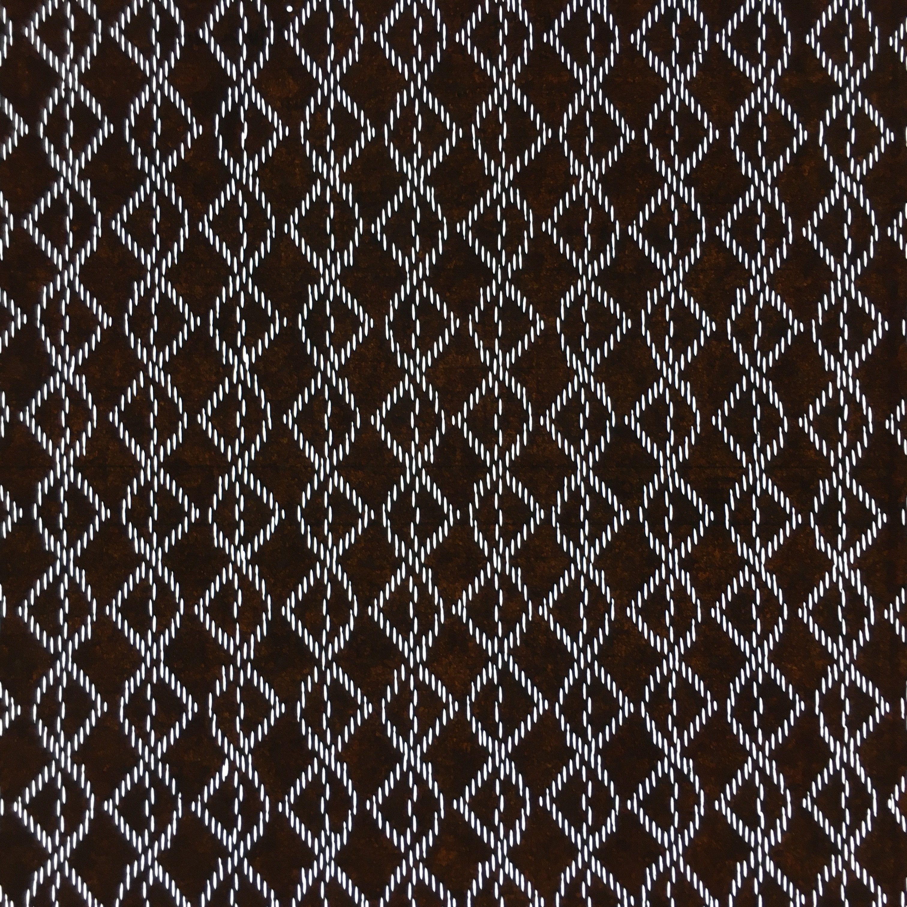 Japanese Antique Ise Katagami Paper Kimono Stencil Edo Chain Wavy Zig-Zag A445