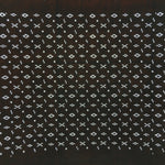 Japanese Antique Ise Katagami Paper Kimono Stencil Edo Circle Cross Pattern A524