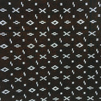 Japanese Antique Ise Katagami Paper Kimono Stencil Edo Circle Cross Pattern A524