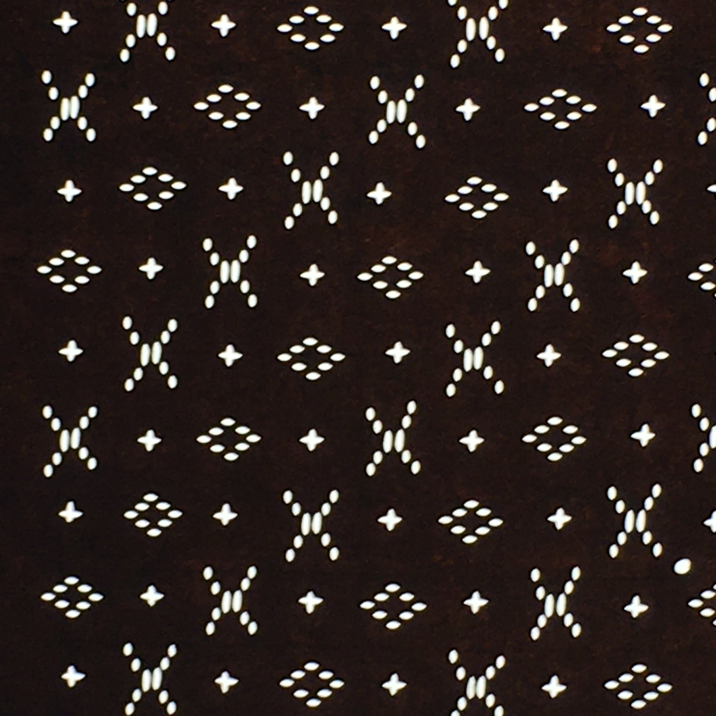 Japanese Antique Ise Katagami Paper Kimono Stencil Edo Cross Diamond Pattern A57