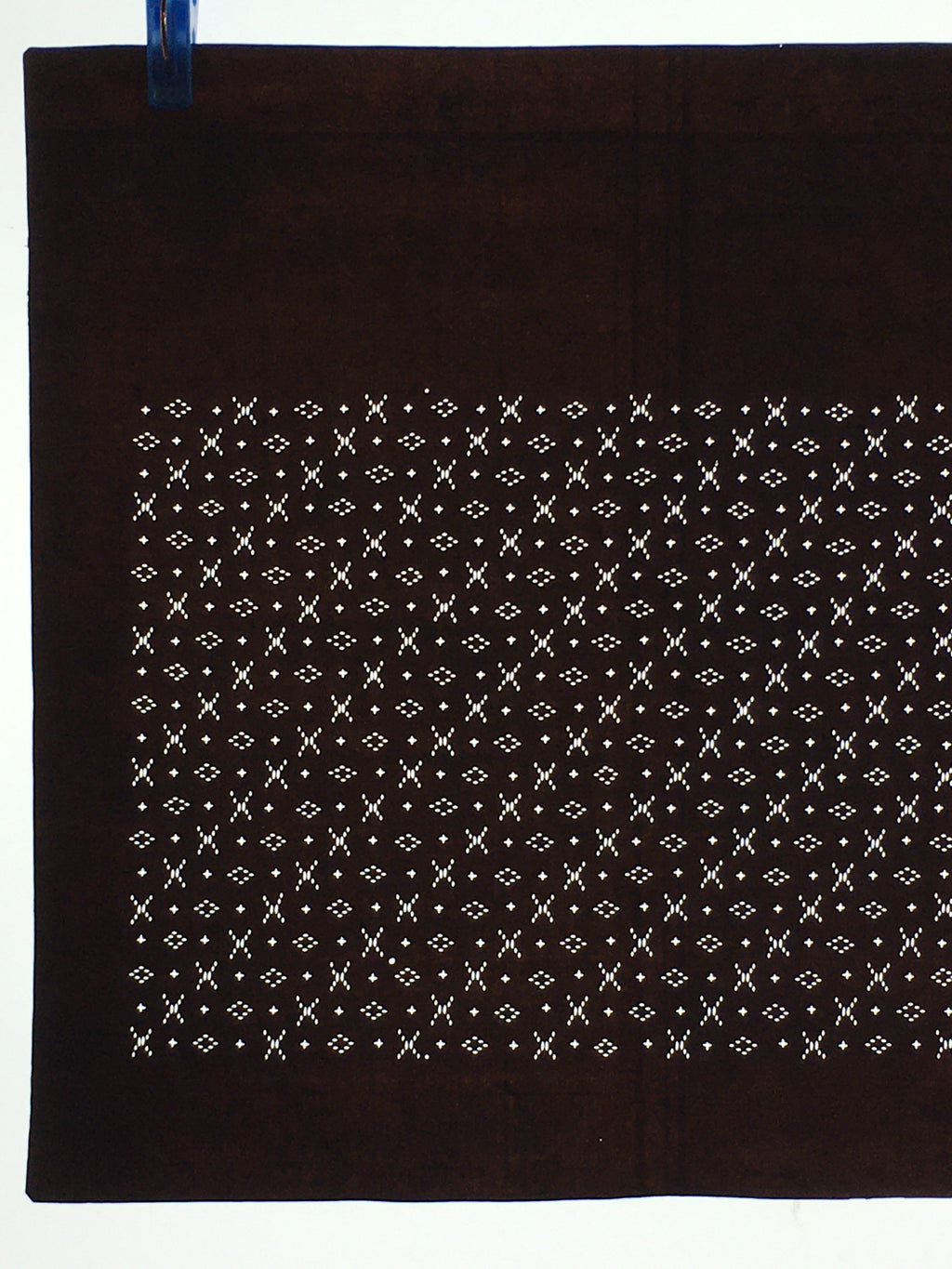 Japanese Antique Ise Katagami Paper Kimono Stencil Edo Cross Diamond Pattern A57