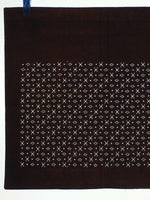 Japanese Antique Ise Katagami Paper Kimono Stencil Edo Cross Diamond Pattern A57