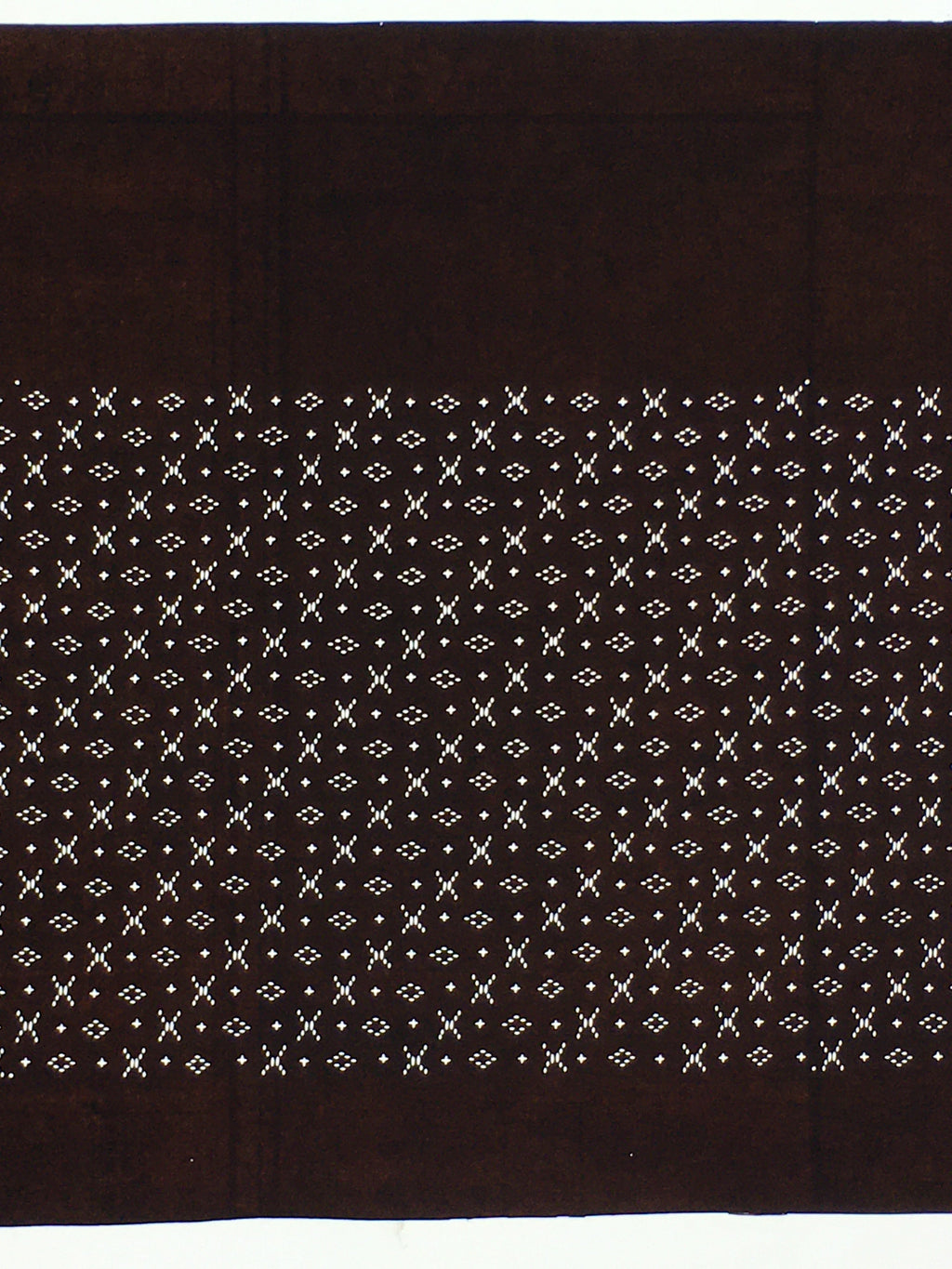 Japanese Antique Ise Katagami Paper Kimono Stencil Edo Cross Diamond Pattern A57