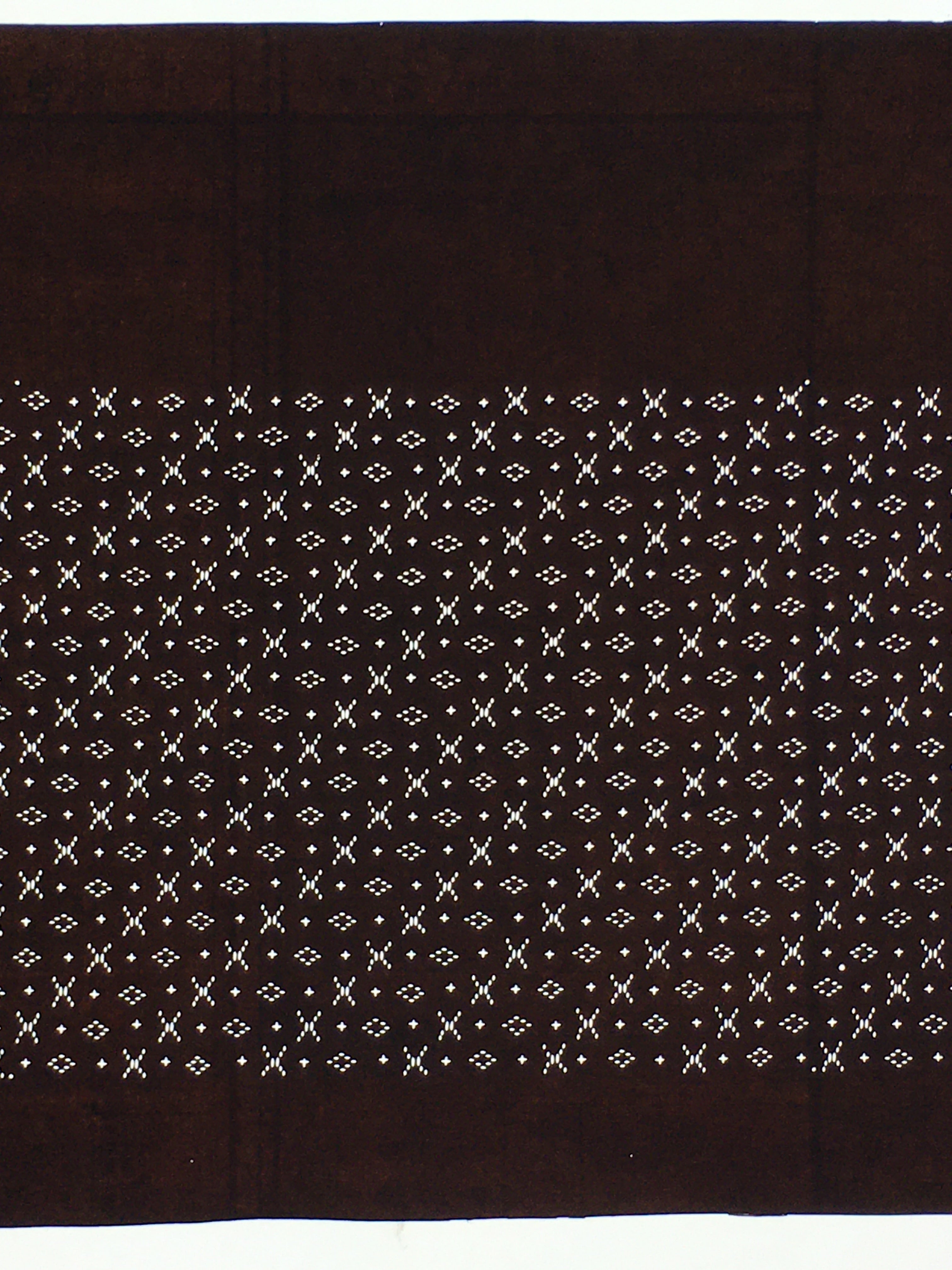 Japanese Antique Ise Katagami Paper Kimono Stencil Edo Cross Diamond Pattern A57
