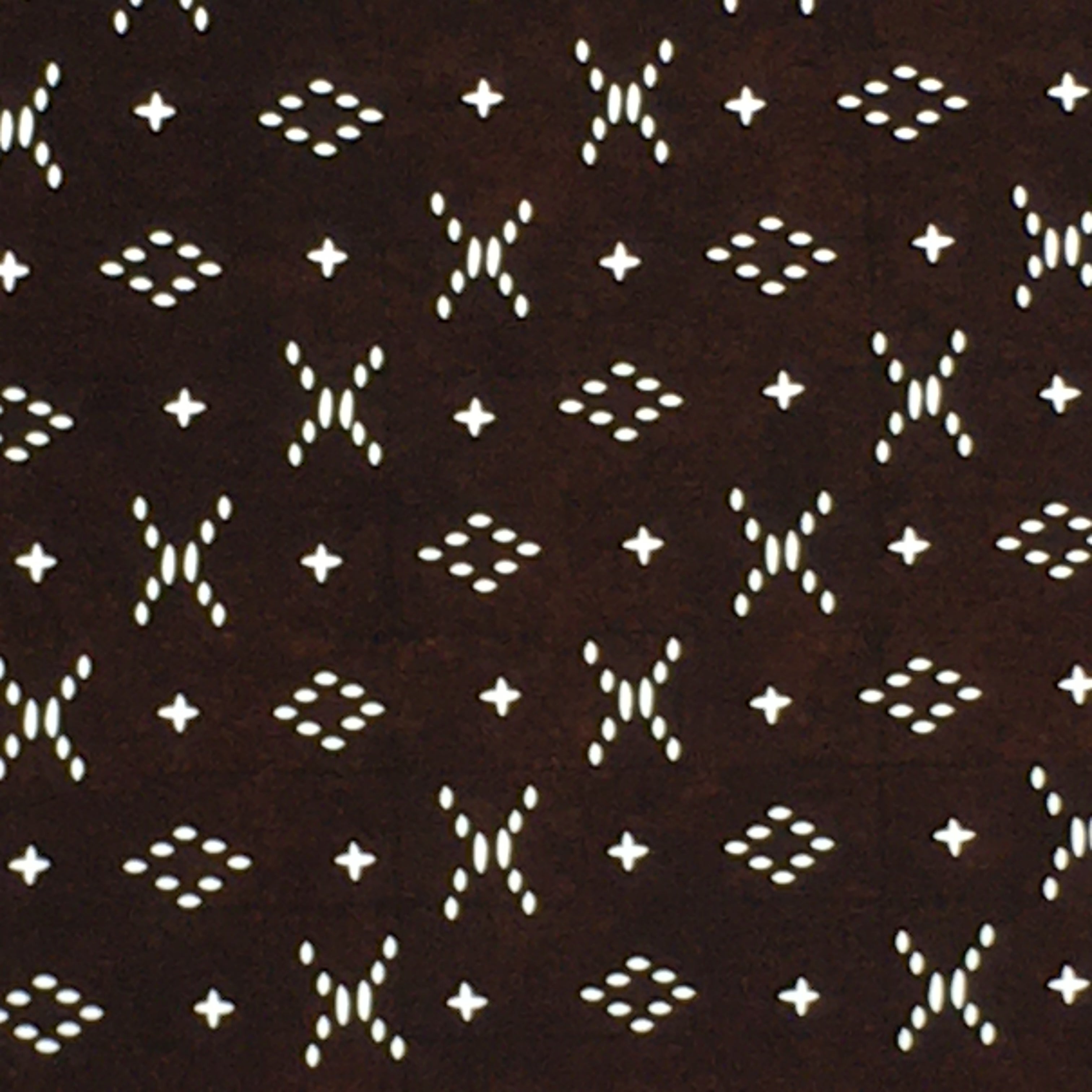 Japanese Antique Ise Katagami Paper Kimono Stencil Edo Cross Diamond Pattern A57