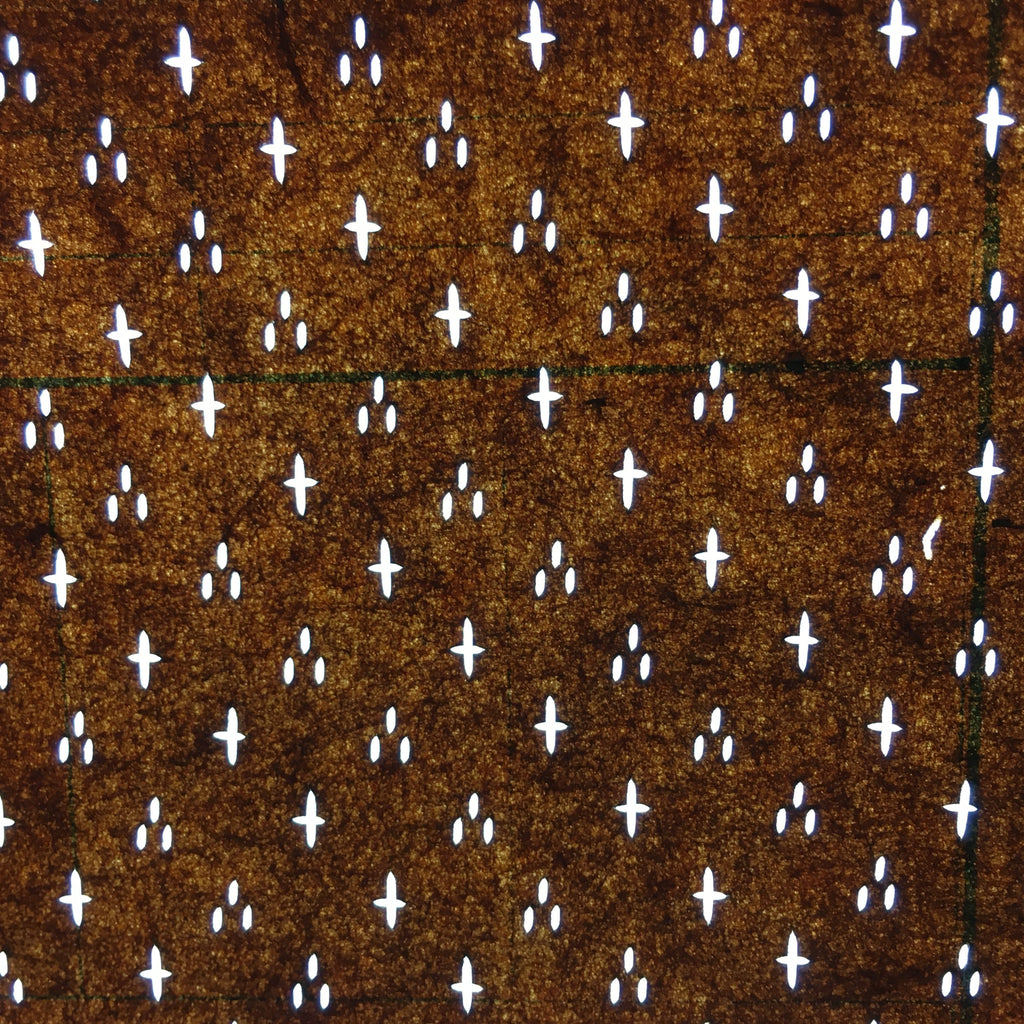 Japanese Antique Ise Katagami Paper Kimono Stencil Edo Cross Dot Pattern A533