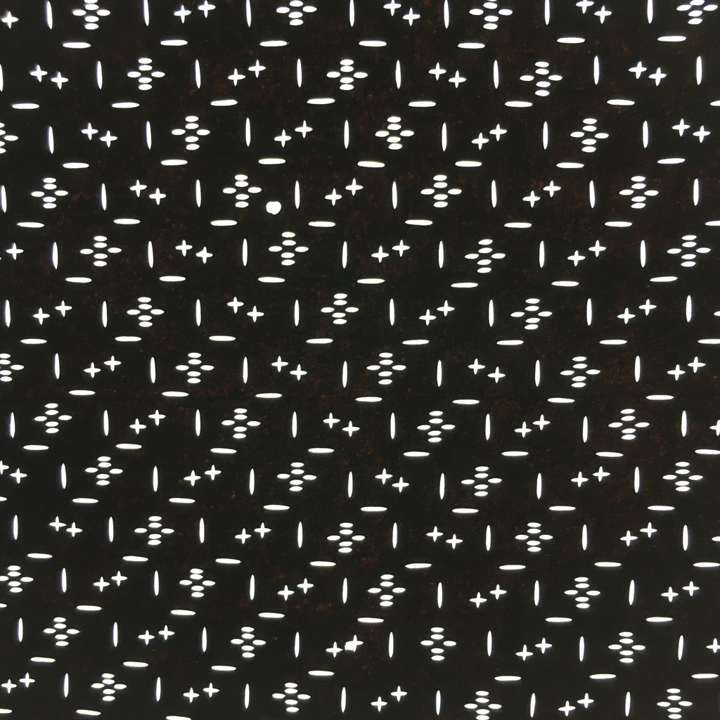 Japanese Antique Ise Katagami Paper Kimono Stencil Edo Cross Line Pattern A509