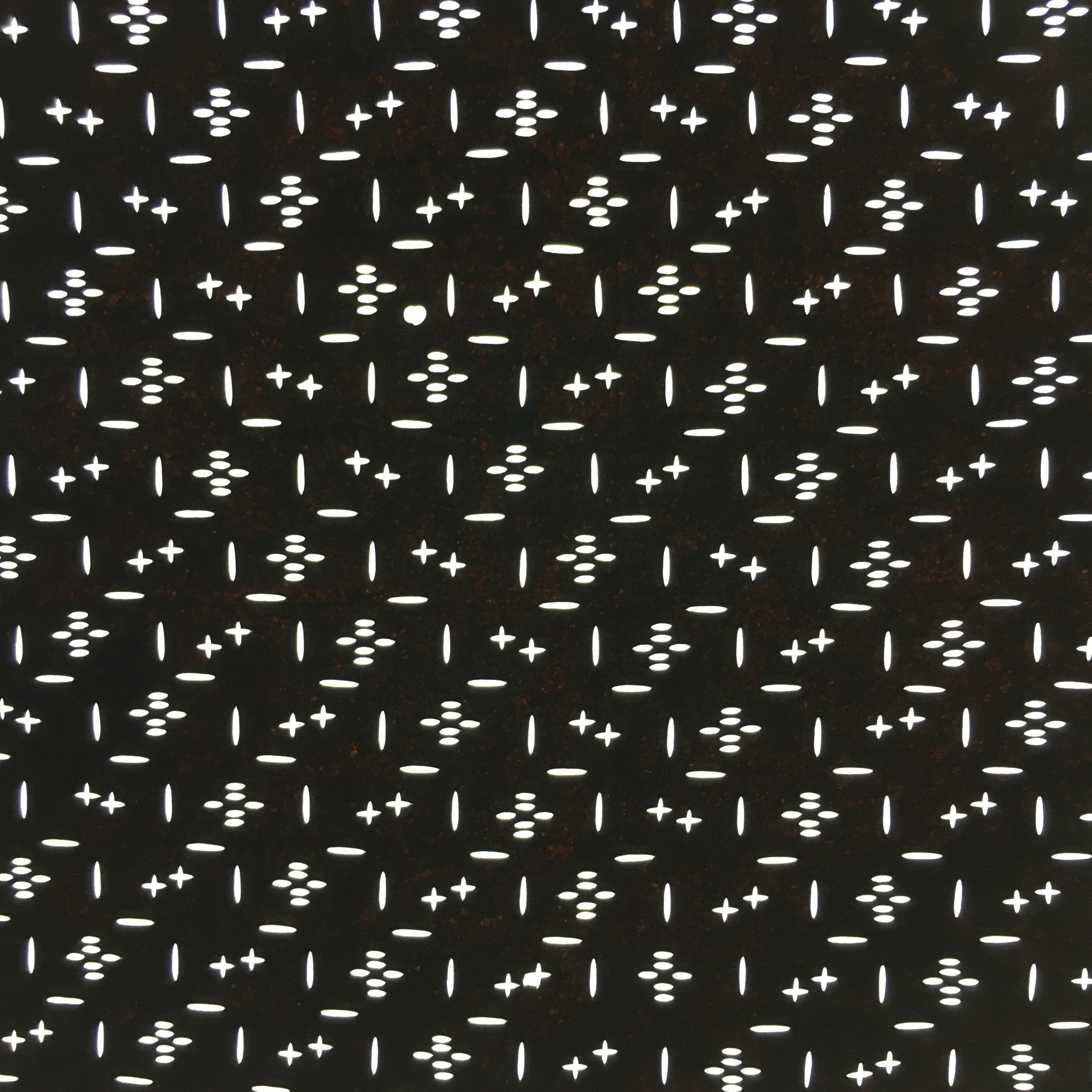 Japanese Antique Ise Katagami Paper Kimono Stencil Edo Cross Line Pattern A509