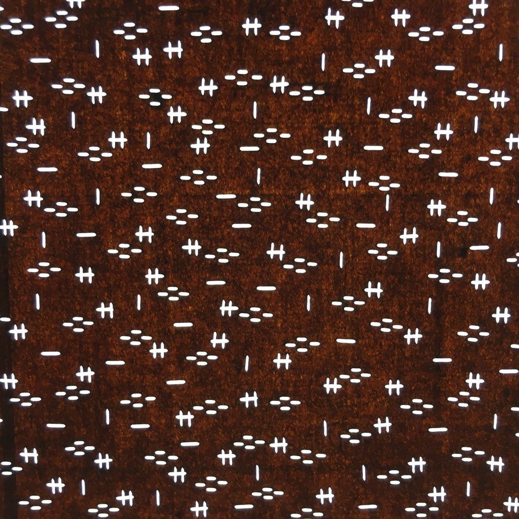 Japanese Antique Ise Katagami Paper Kimono Stencil Edo Cross Line Pattern A510