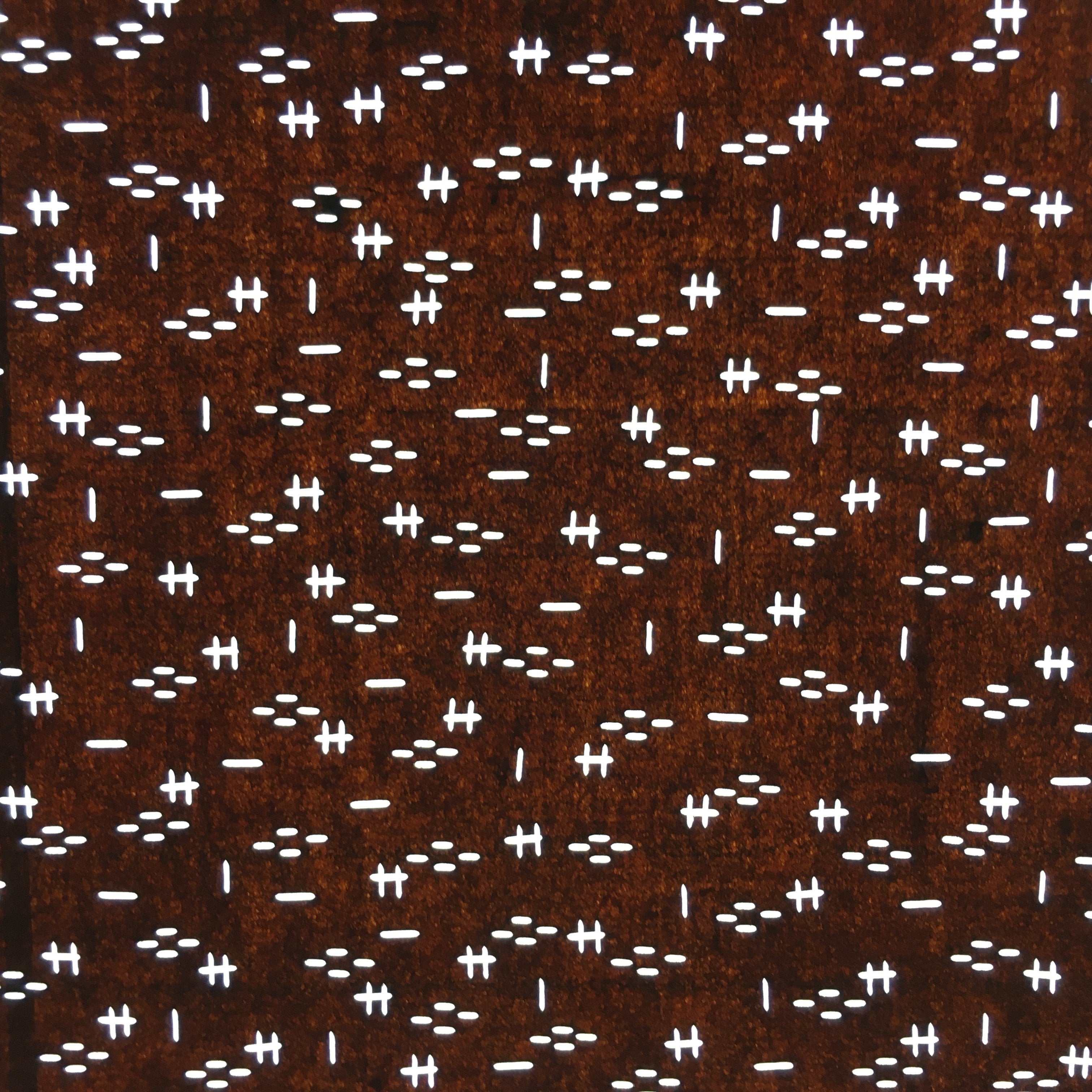 Japanese Antique Ise Katagami Paper Kimono Stencil Edo Cross Line Pattern A510