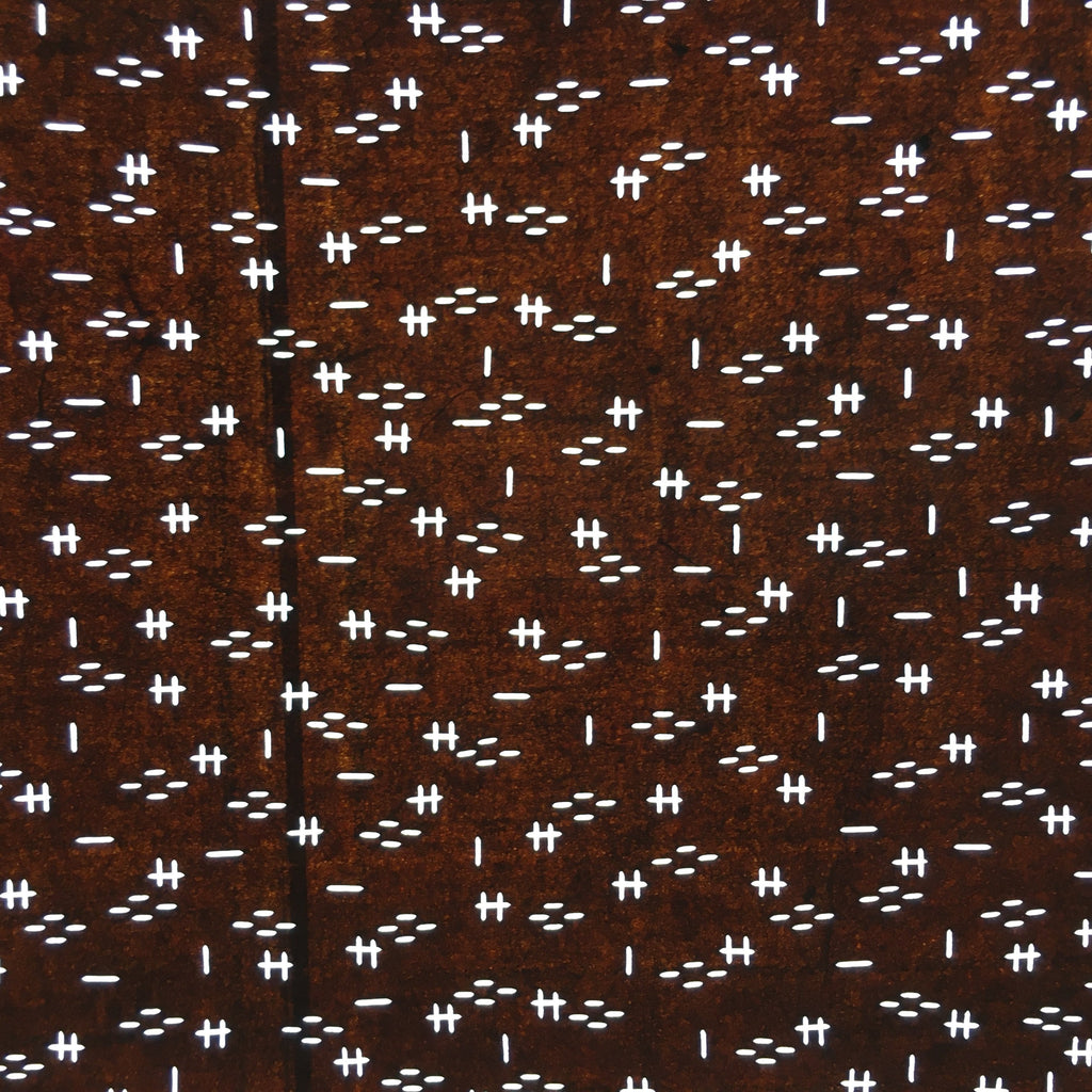 Japanese Antique Ise Katagami Paper Kimono Stencil Edo Cross Line Pattern A510
