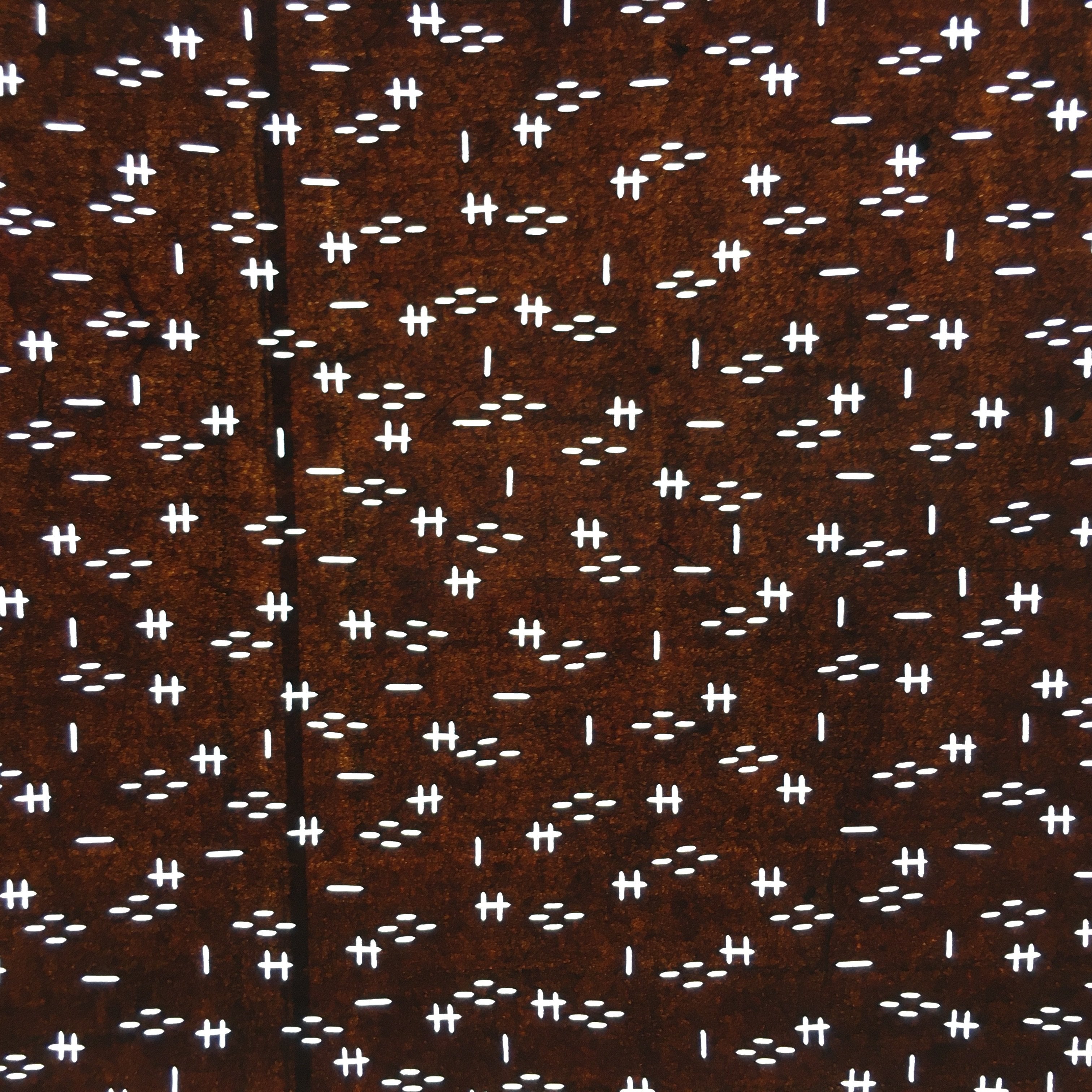 Japanese Antique Ise Katagami Paper Kimono Stencil Edo Cross Line Pattern A510