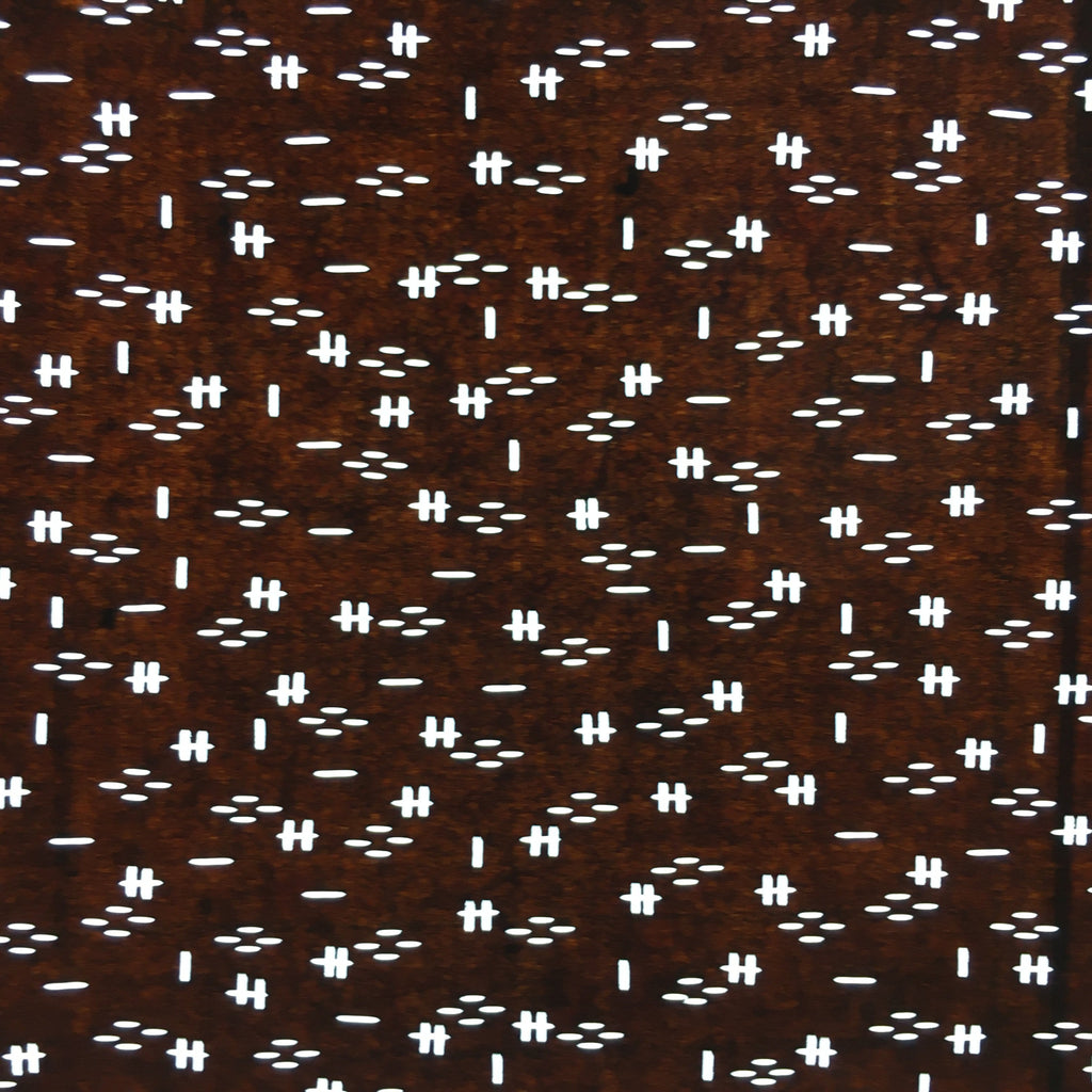 Japanese Antique Ise Katagami Paper Kimono Stencil Edo Cross Line Pattern A510