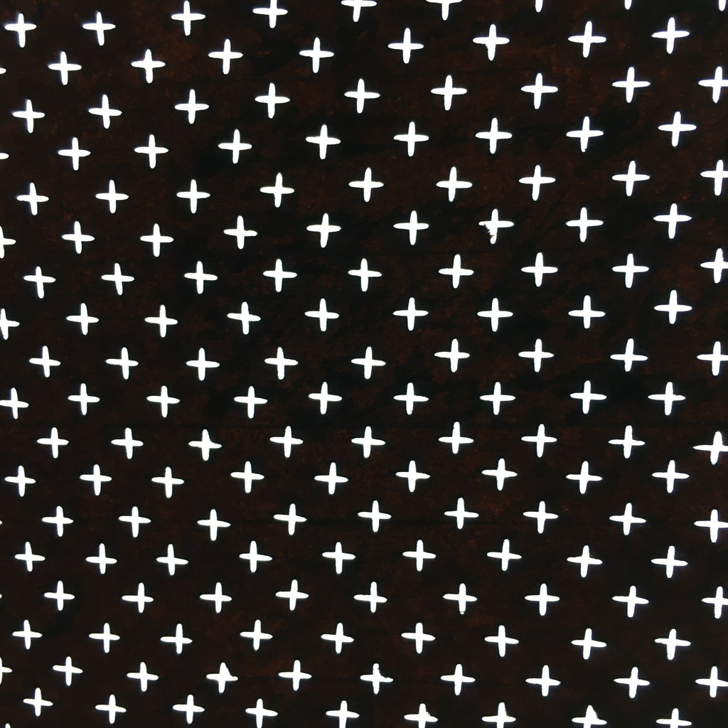 Japanese Antique Ise Katagami Paper Kimono Stencil Edo Cross Pattern A516