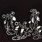 Japanese Antique Ise Katagami Paper Kimono Stencil Edo Dancing Women Design A562