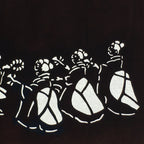 Japanese Antique Ise Katagami Paper Kimono Stencil Edo Dancing Women Design A562