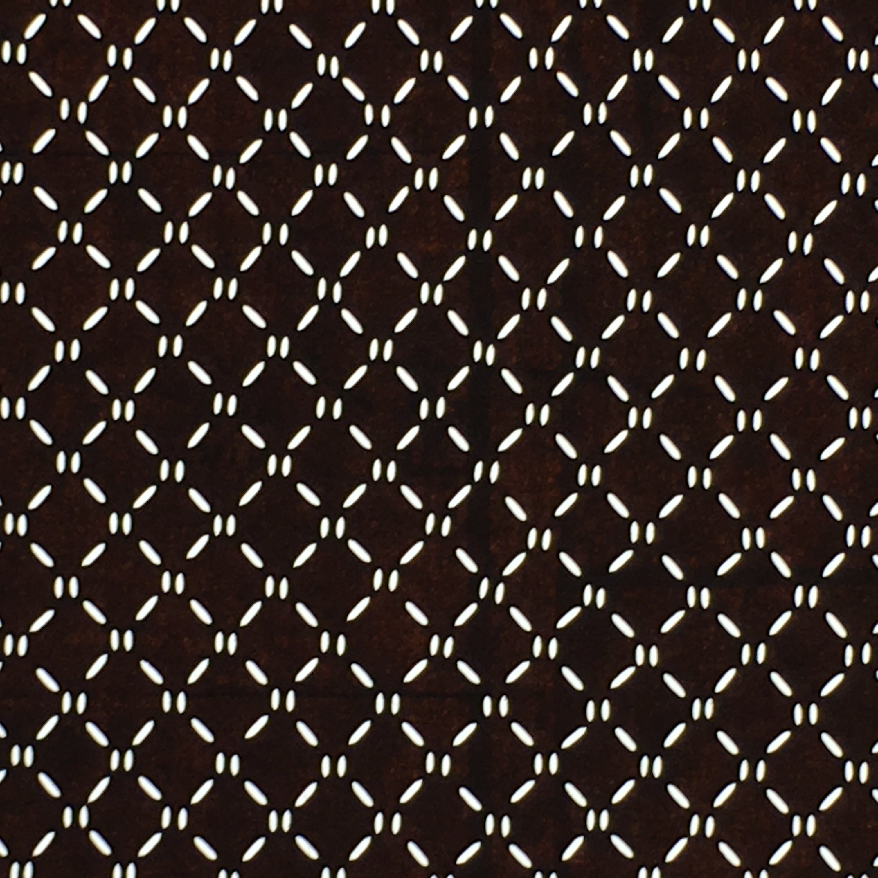 Japanese Antique Ise Katagami Paper Kimono Stencil Edo Diamond Pattern A576