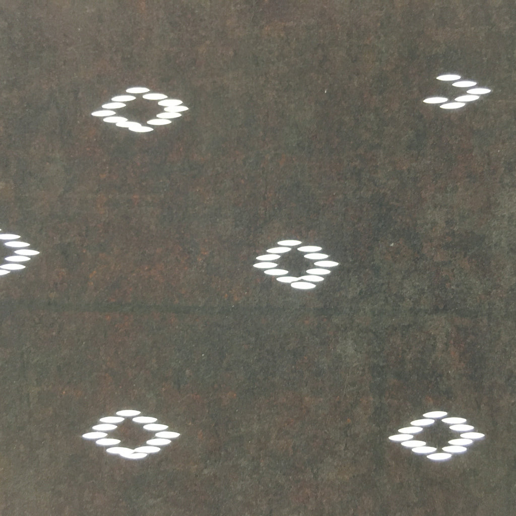 Japanese Antique Ise Katagami Paper Kimono Stencil Edo Diamond Rhombus A438