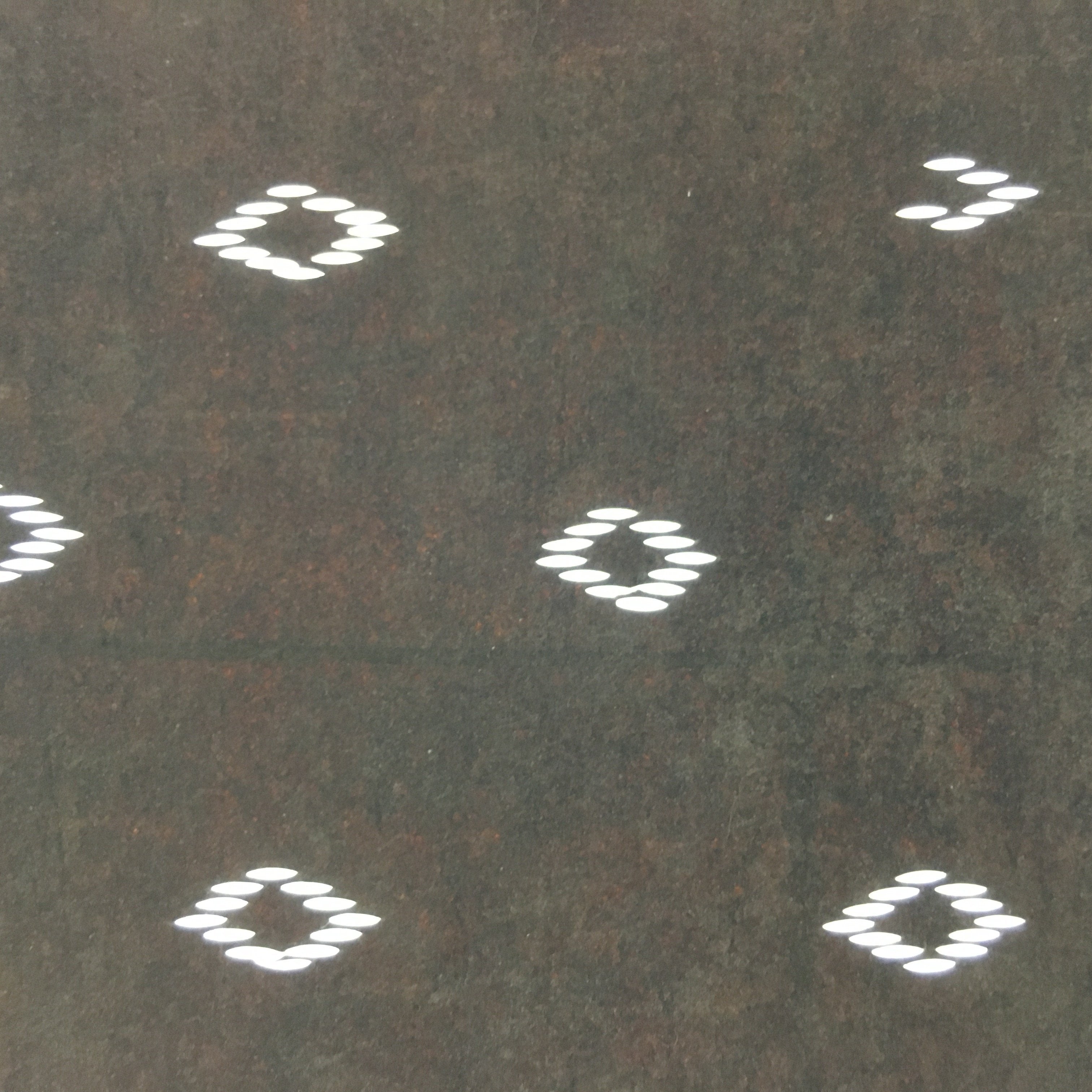 Japanese Antique Ise Katagami Paper Kimono Stencil Edo Diamond Rhombus A438
