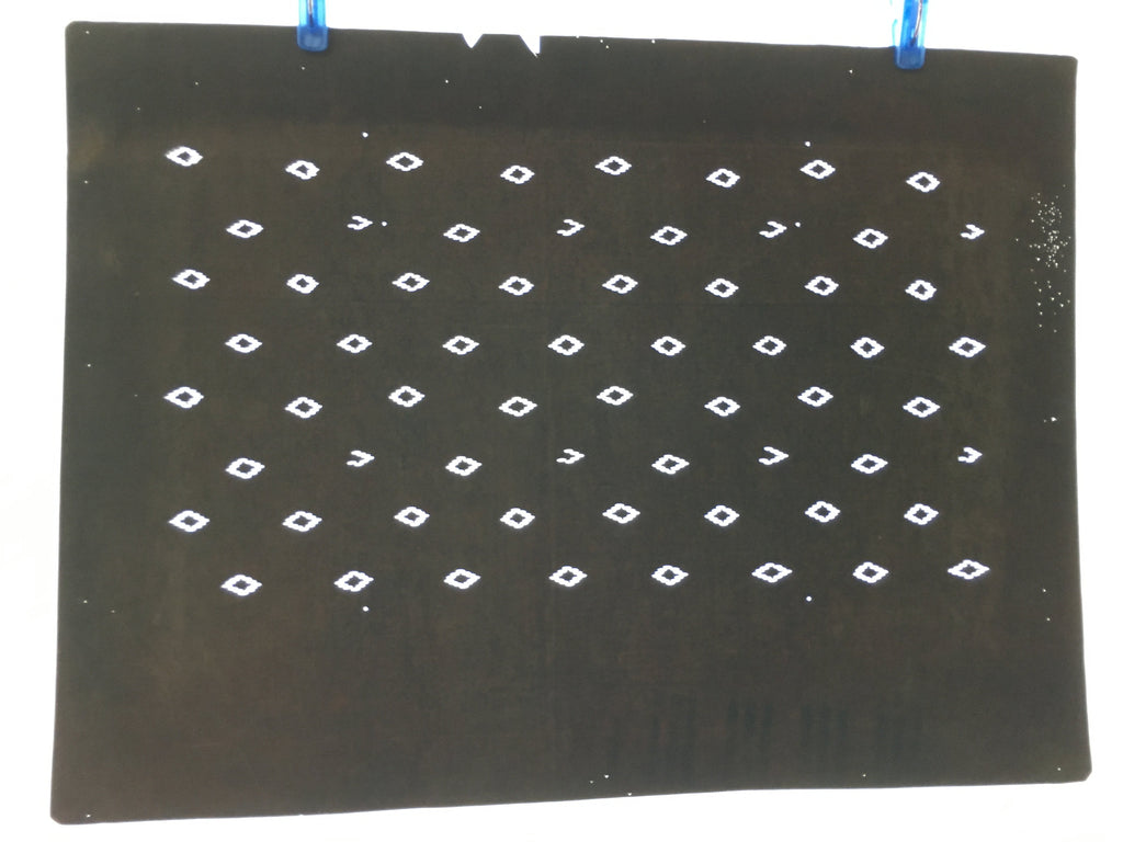 Japanese Antique Ise Katagami Paper Kimono Stencil Edo Diamond Rhombus A438