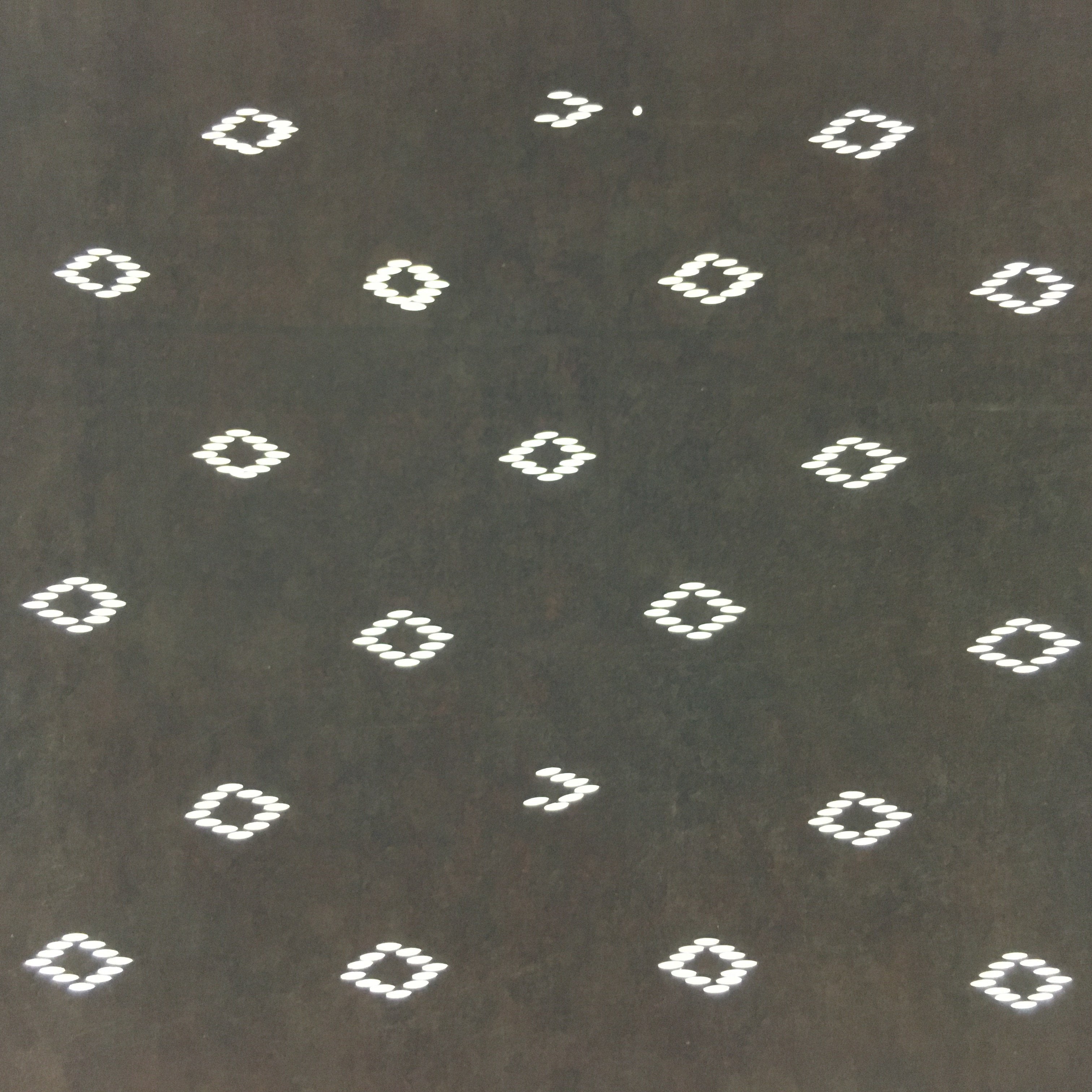 Japanese Antique Ise Katagami Paper Kimono Stencil Edo Diamond Rhombus A438
