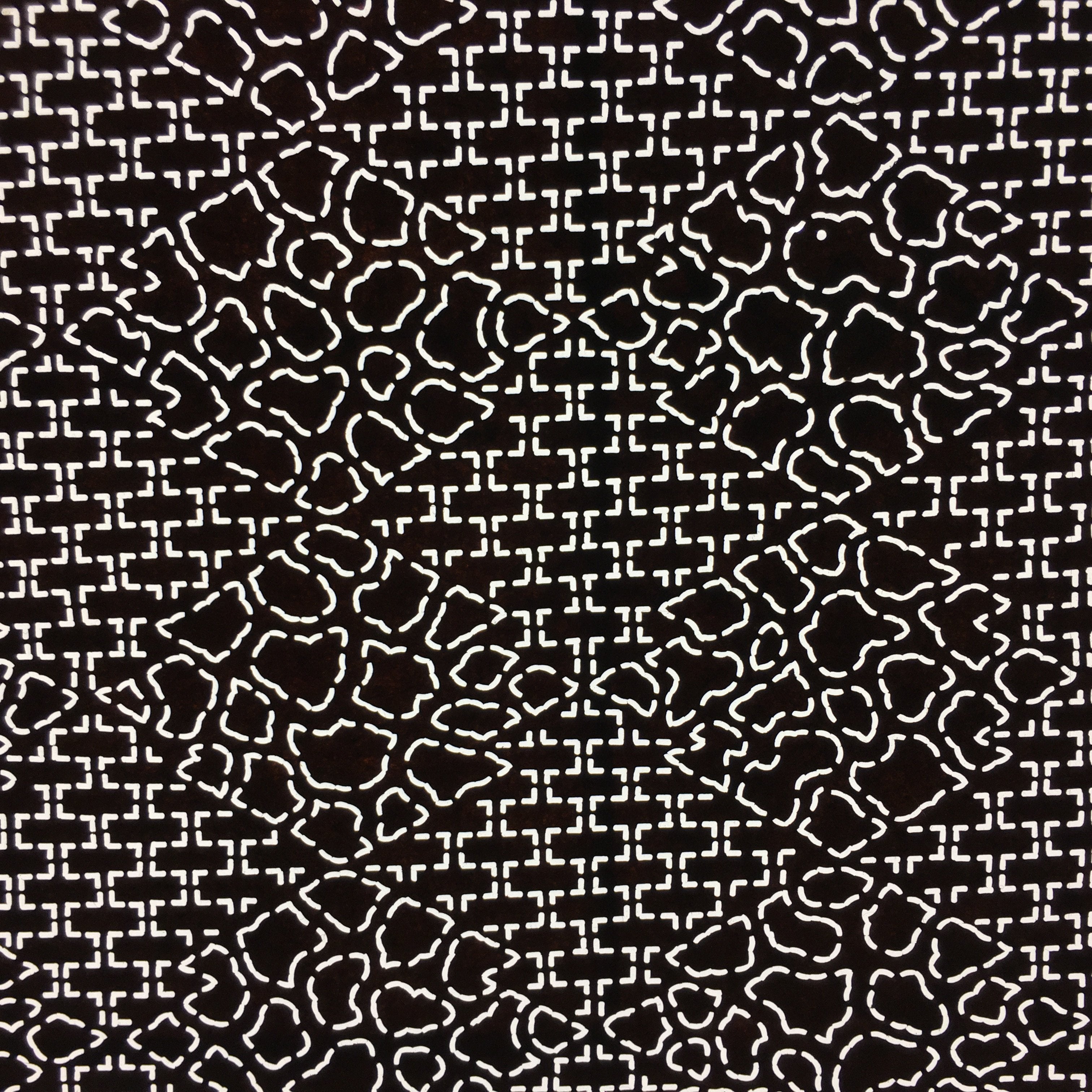 Japanese Antique Ise Katagami Paper Kimono Stencil Edo Diamond Shape Pattern A53