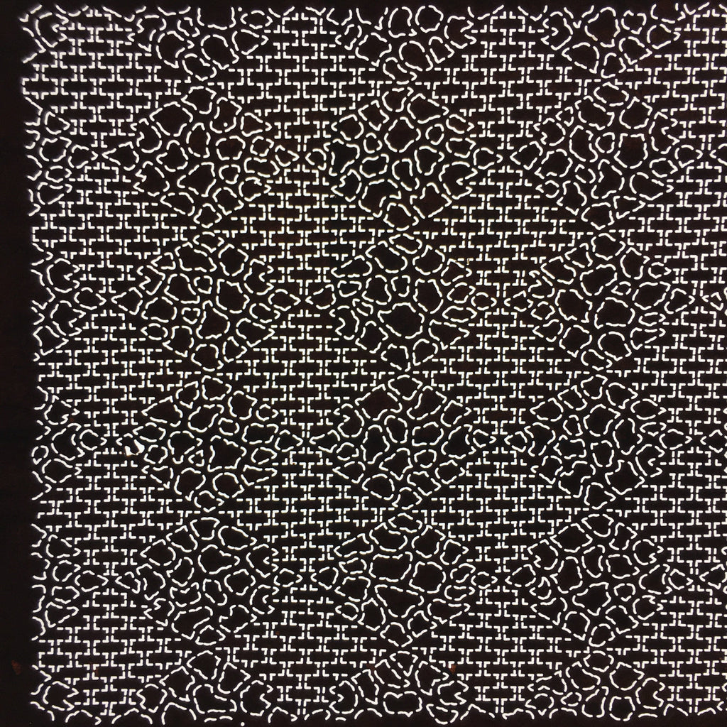 Japanese Antique Ise Katagami Paper Kimono Stencil Edo Diamond Shape Pattern A53