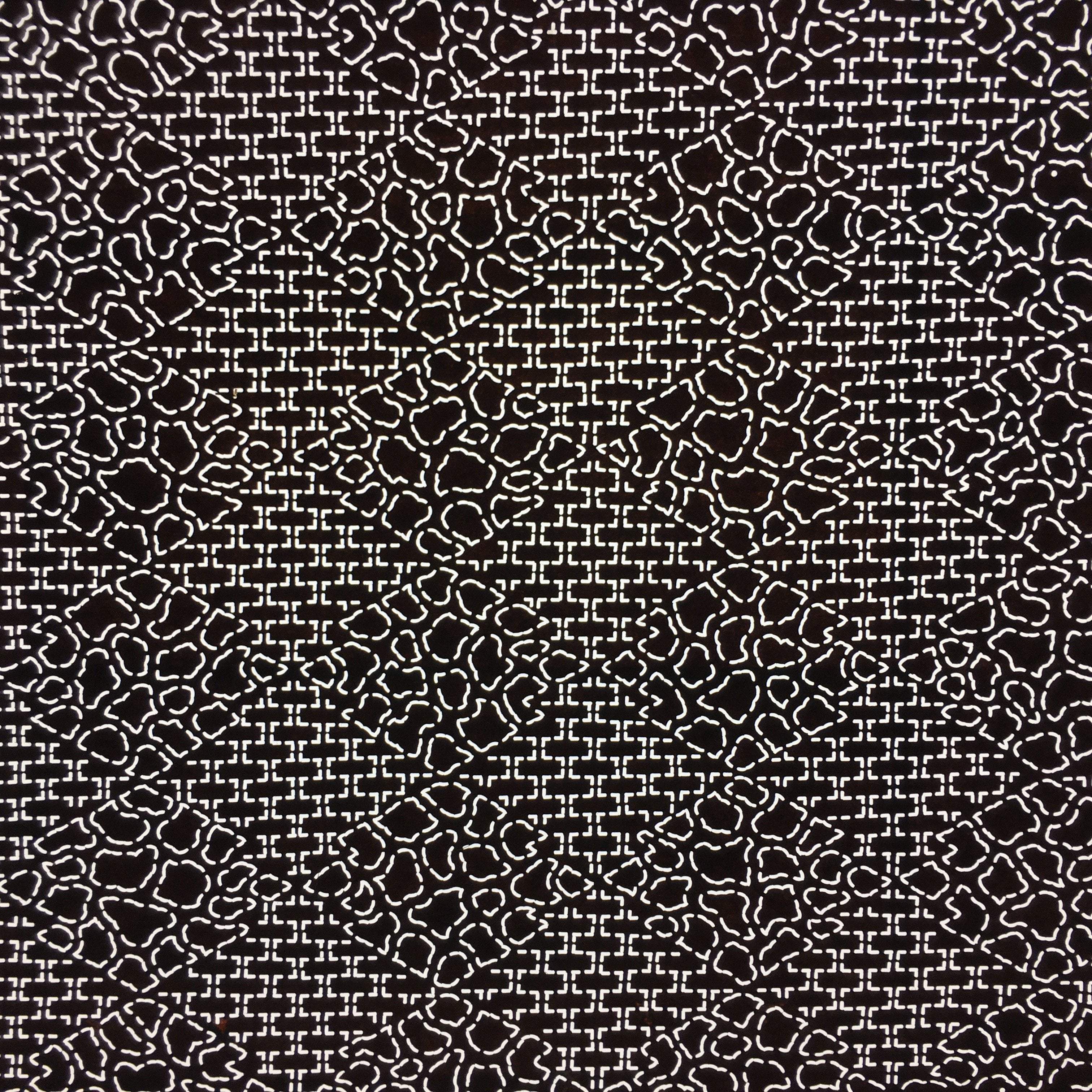 Japanese Antique Ise Katagami Paper Kimono Stencil Edo Diamond Shape Pattern A53