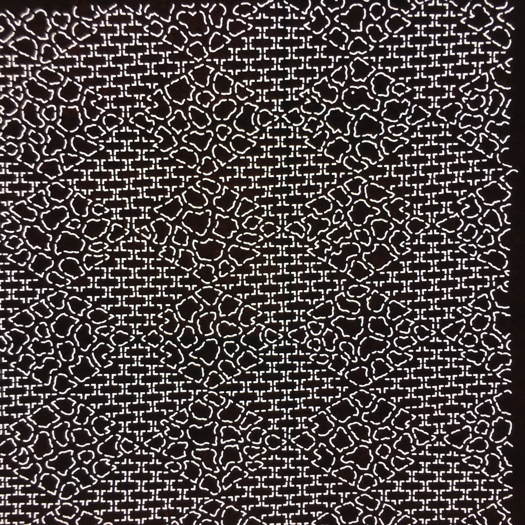 Japanese Antique Ise Katagami Paper Kimono Stencil Edo Diamond Shape Pattern A53