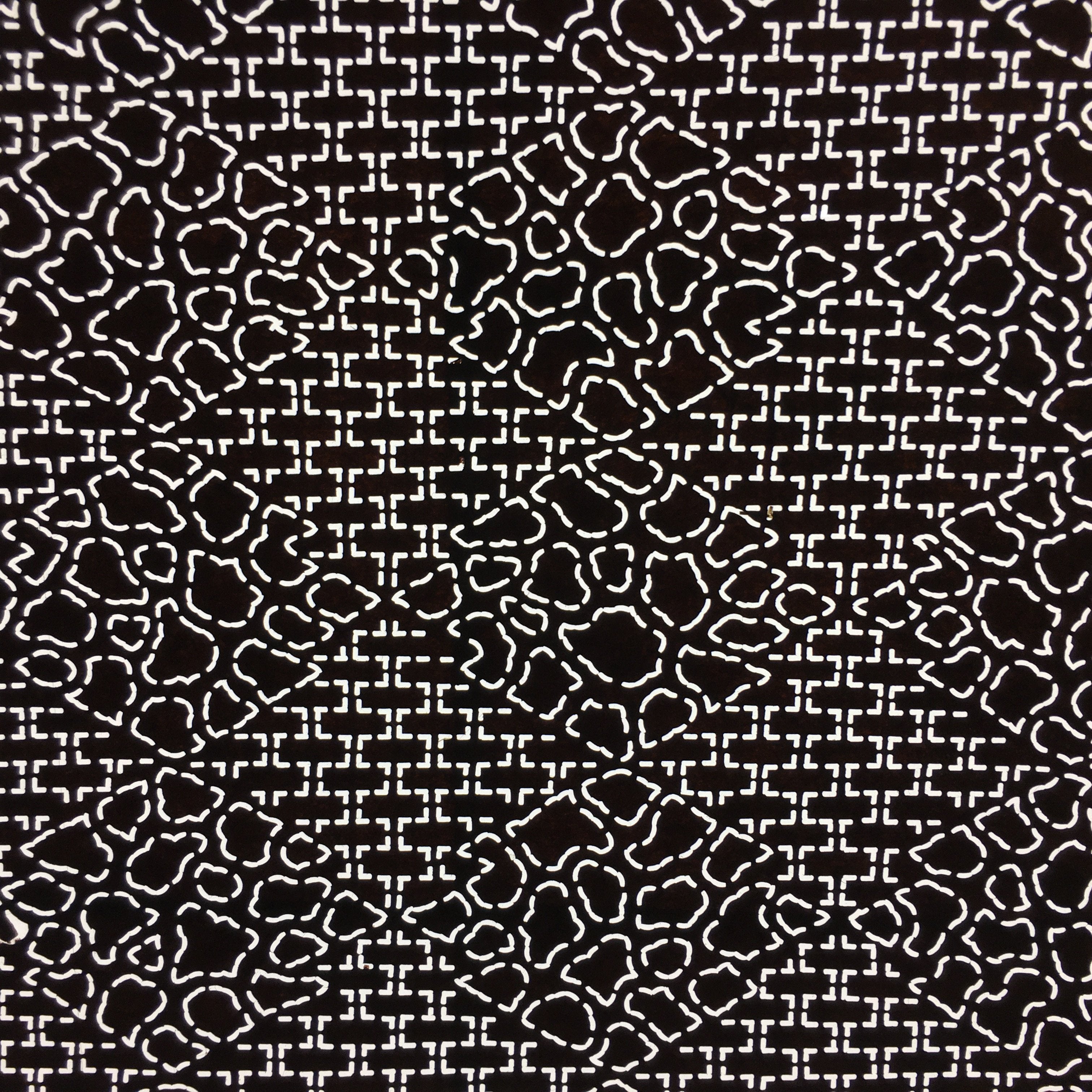 Japanese Antique Ise Katagami Paper Kimono Stencil Edo Diamond Shape Pattern A53
