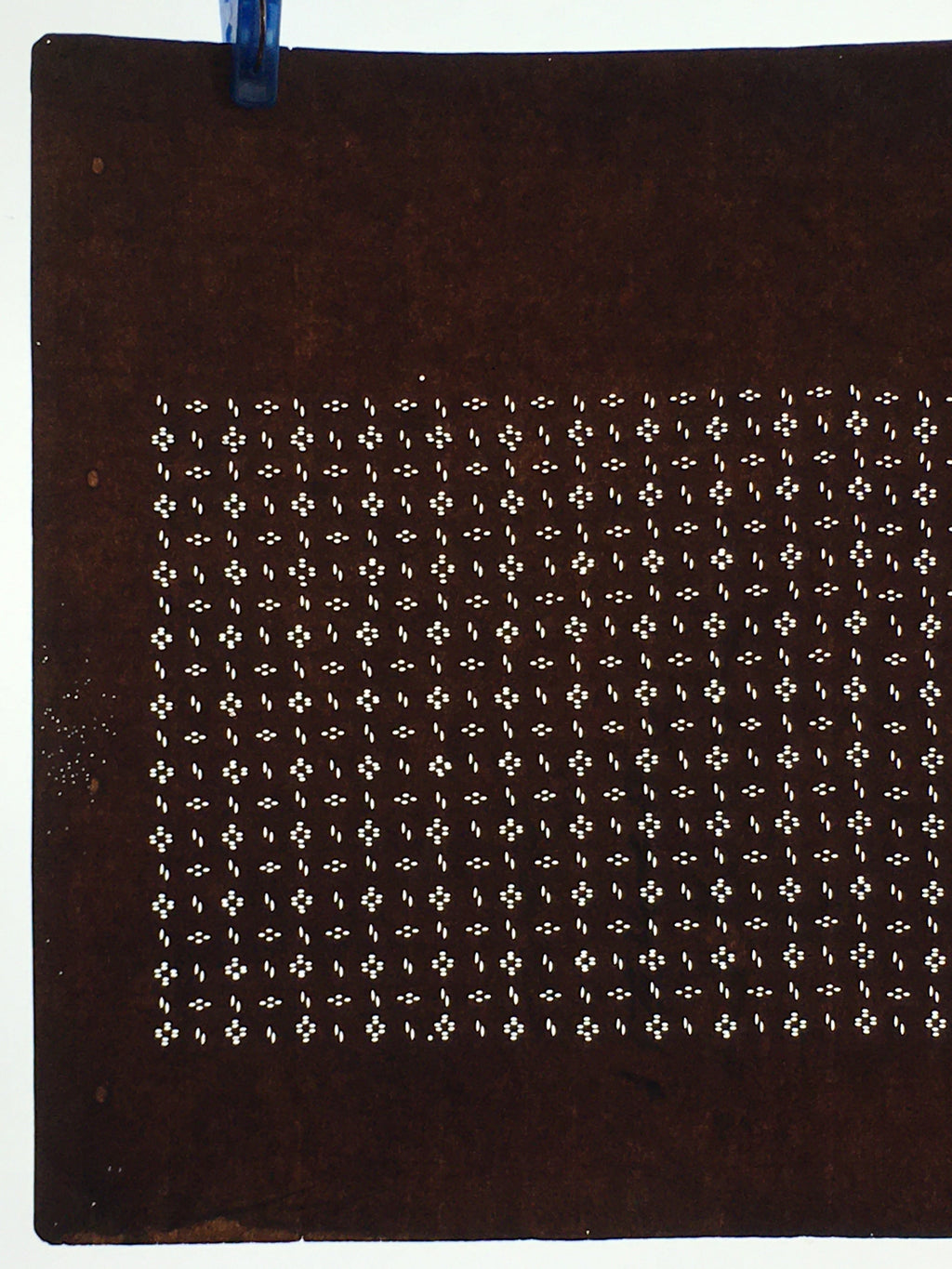 Japanese Antique Ise Katagami Paper Kimono Stencil Edo Dot Pattern A591