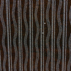 Japanese Antique Ise Katagami Paper Kimono Stencil Edo Dot Wavy Line Pattern A50